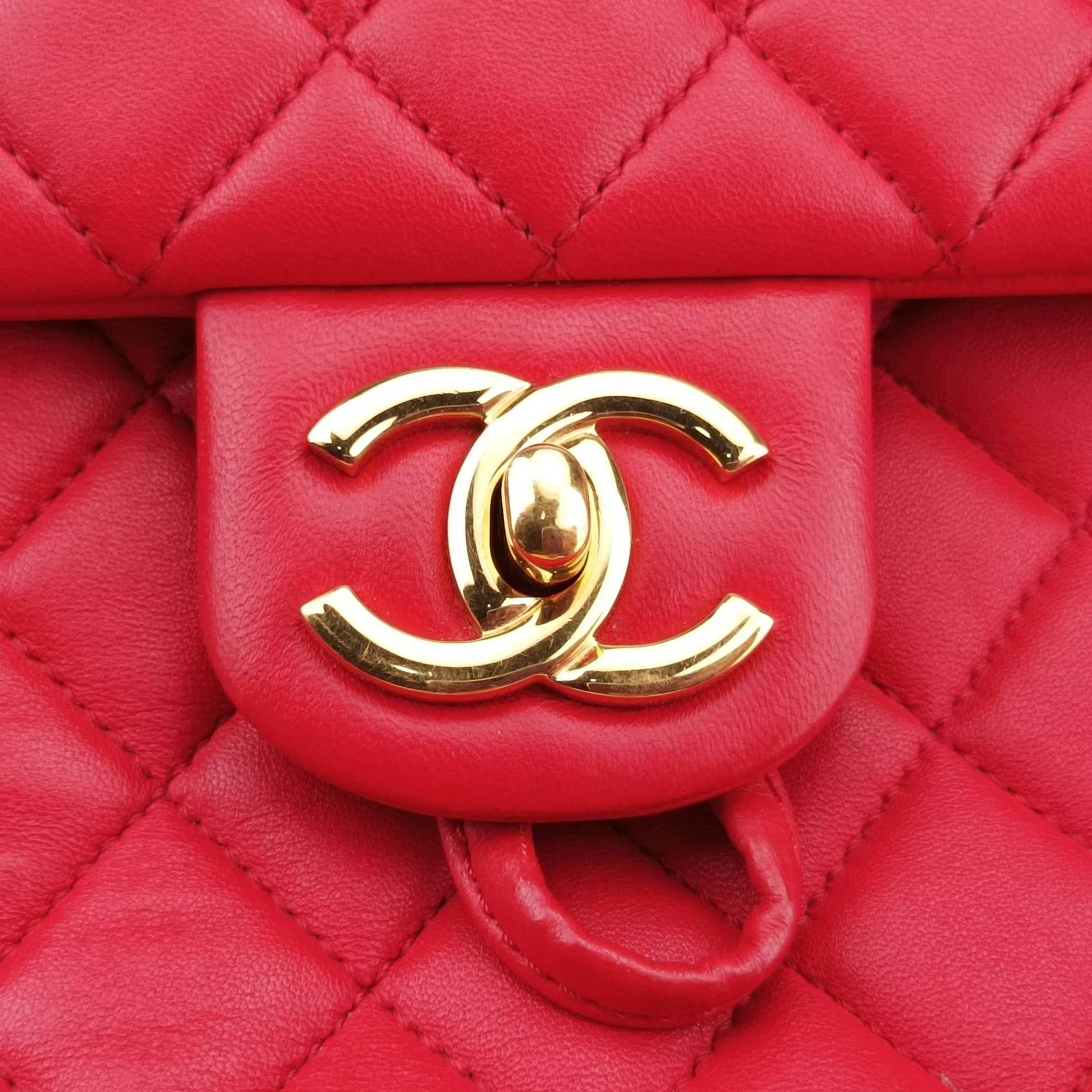 シャネル Chanel リュック/バックパック レディース マトラッセ レッド ラムスキン A91121 27138435