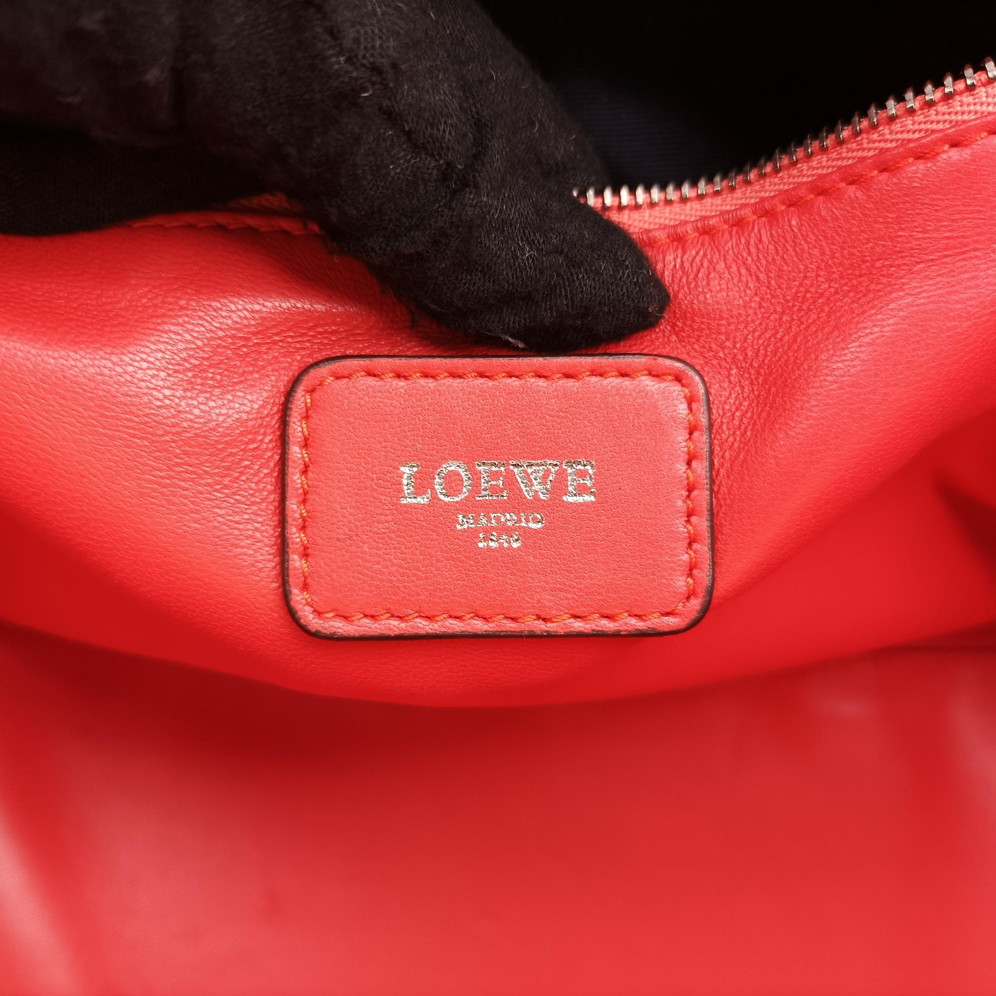 ロエベ Loewe ハンドバッグ レディース アマソナ オレンジ×レッド×ピンク レザー 061201