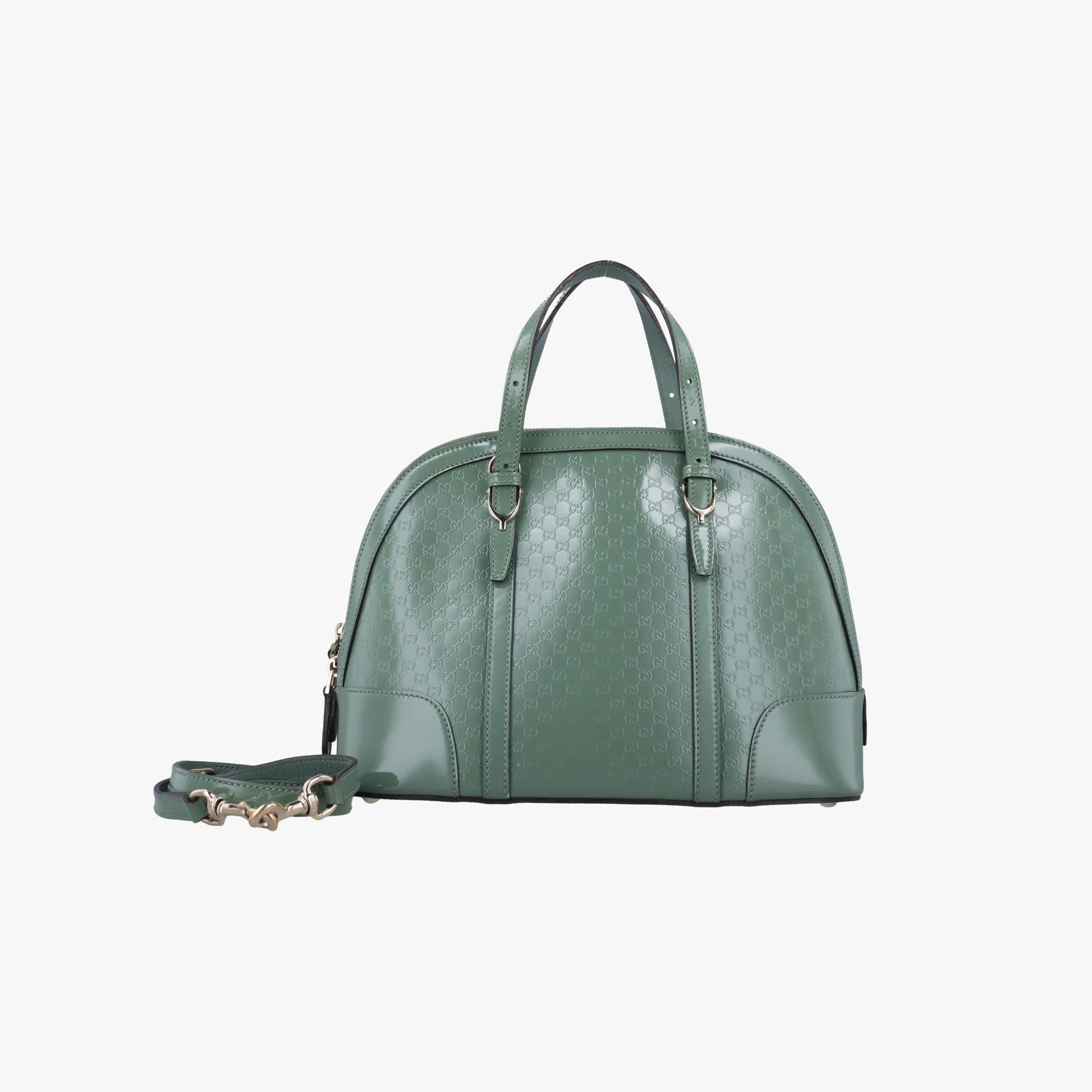 グッチ Gucci ショルダーバッグ レディース マイクログッチシマ グリーン パテント 309617 B015262213