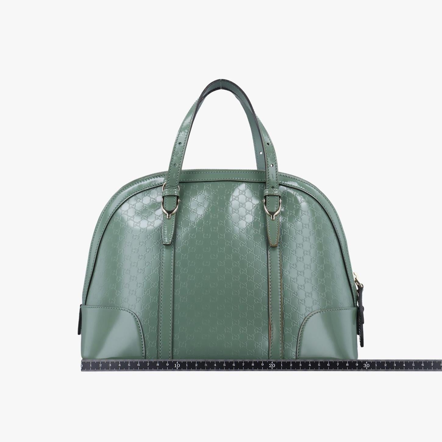 グッチ Gucci ショルダーバッグ レディース マイクログッチシマ グリーン パテント 309617 B015262213