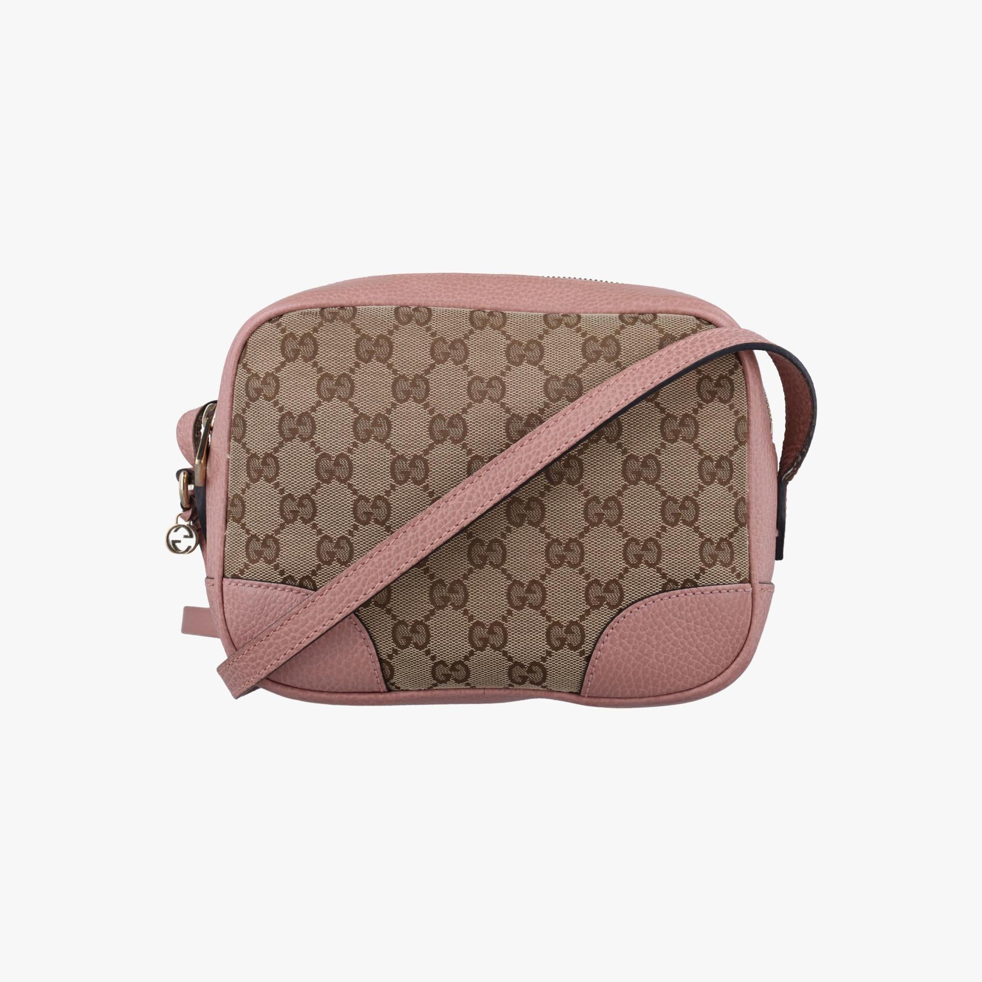 グッチ Gucci ショルダーバッグ レディース ブリー ブラウン×ピンク キャンバス×レザー 449413 C020655423