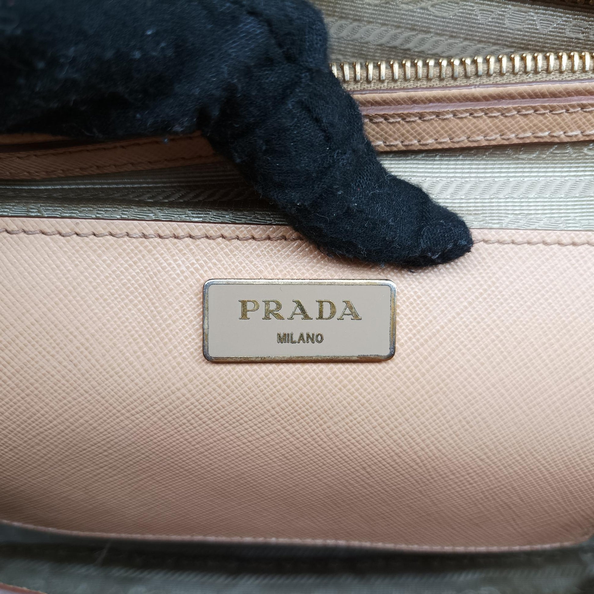 プラダ Prada ハンドバッグ レディース ガレリア カーキ サフィアーノレザー BN1786 56