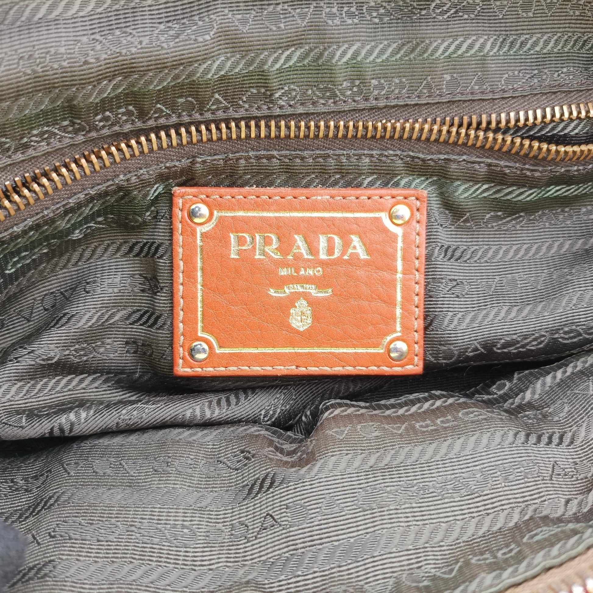 プラダ Prada ショルダーバッグ レディース ヴィテッロ ダイノ ボストン オレンジ レザー 194