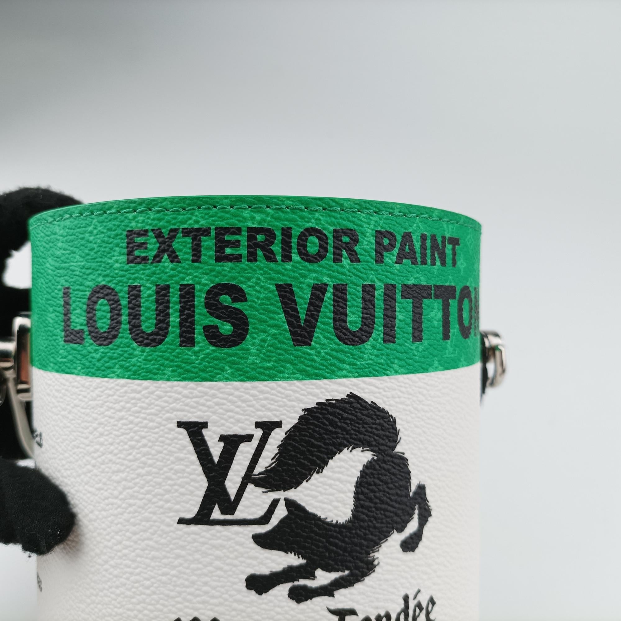 ルイヴィトン Louis Vuitton ショルダーバッグ レディース LVペイントカン グリーン×マルチカラー レザー M81592 ICチップ款