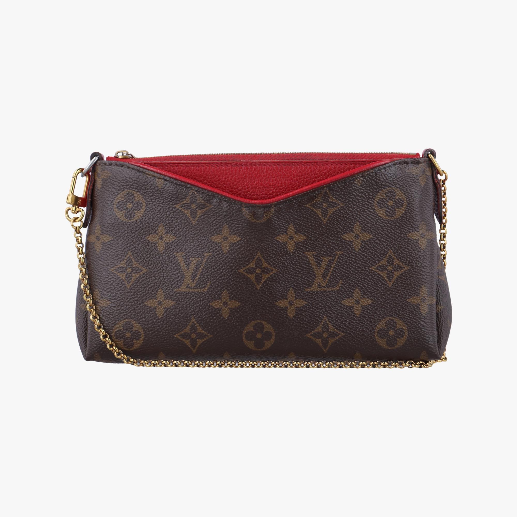 ルイヴィトン Louis Vuitton ショルダーバッグ レディース パラス モノグラム/ブラウン系×スリーズ モノグラムキャンバス×カーフレザー M41638 GI0117