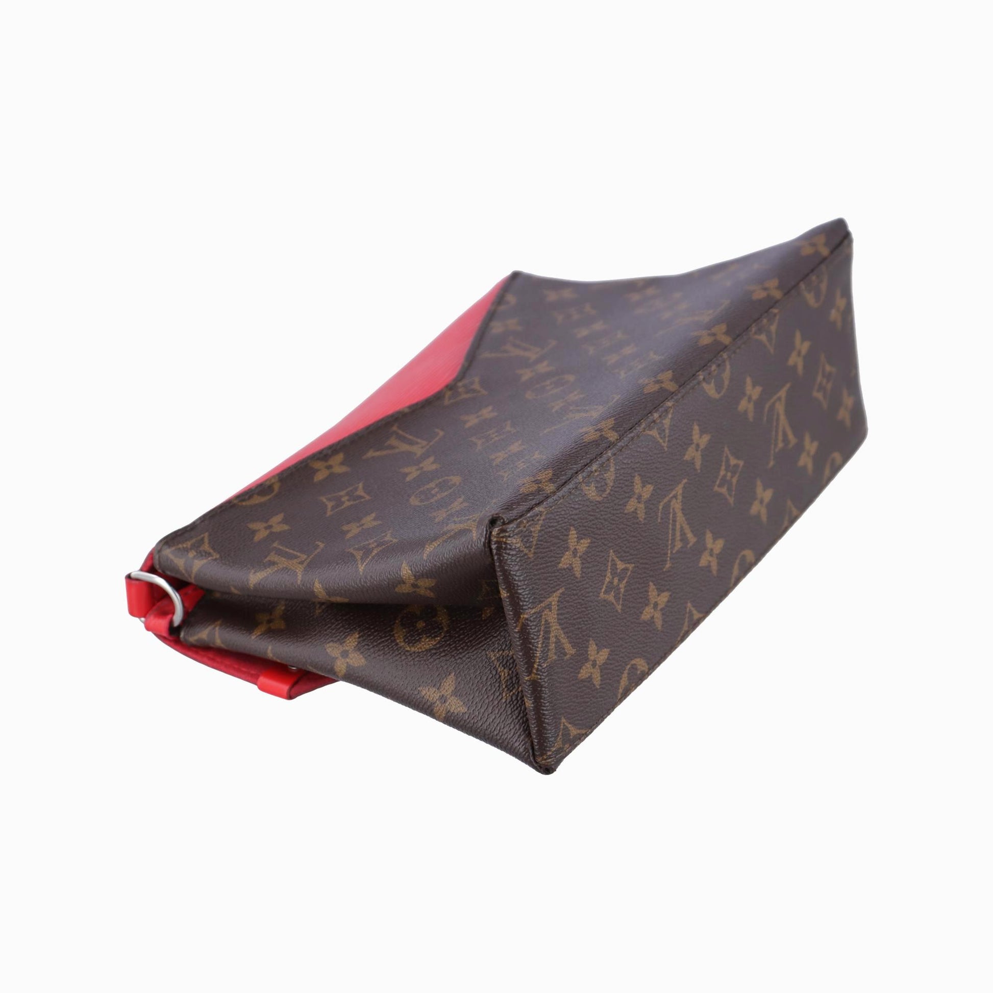 ルイヴィトン Louis Vuitton ショルダーバッグ レディース サンミシェル モノグラム/ブラウン系×コクリコ モノグラムキャンバス×カーフレザー M44031 CA1198