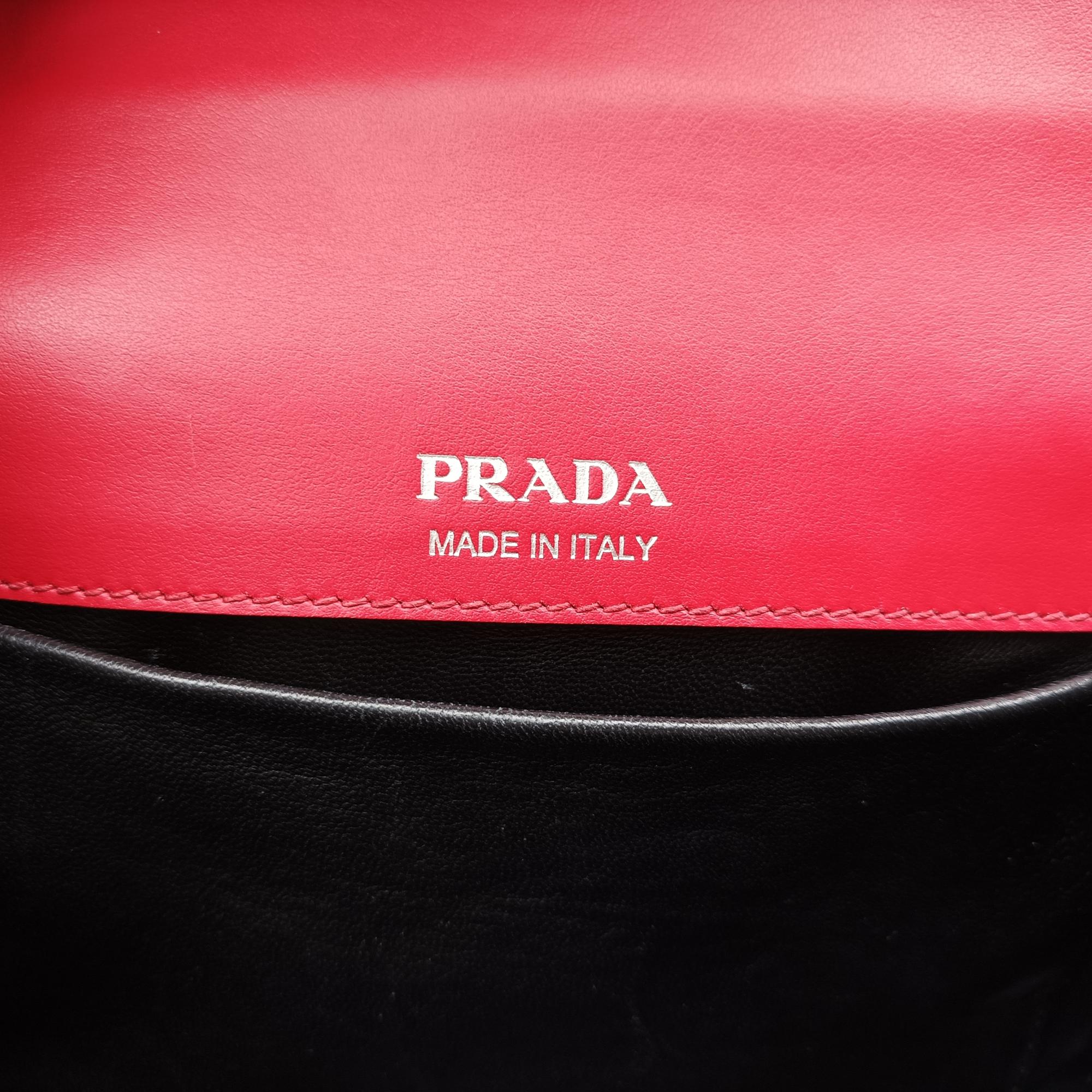 プラダ Prada ショルダーバッグ レディース シドニー レッド×ブラック レザー 1BD168 25 B