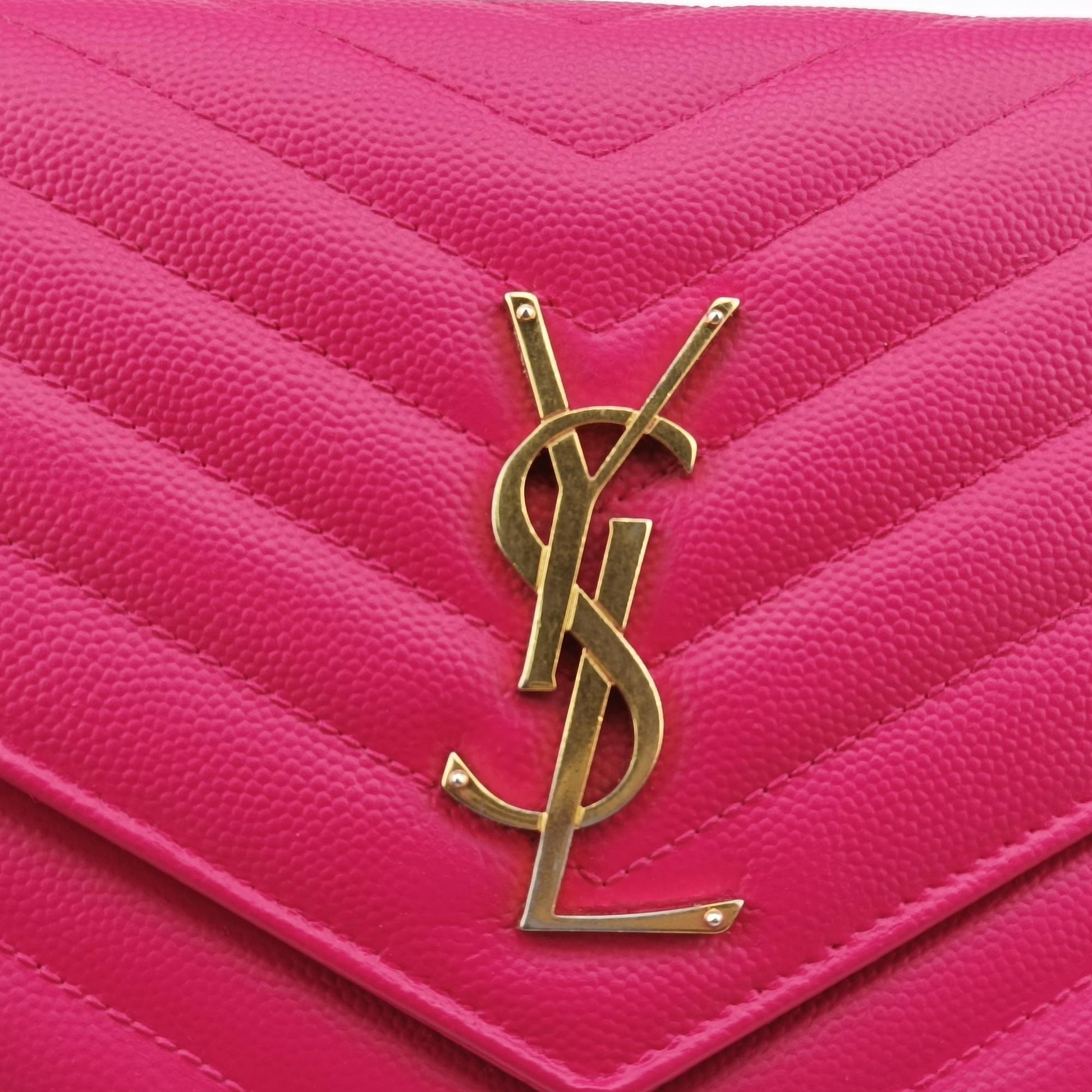 イヴサンローラン Yves saint Laurent ショルダーバッグ レディース モノグラム ローズ レッド レザー GBL377828.0916