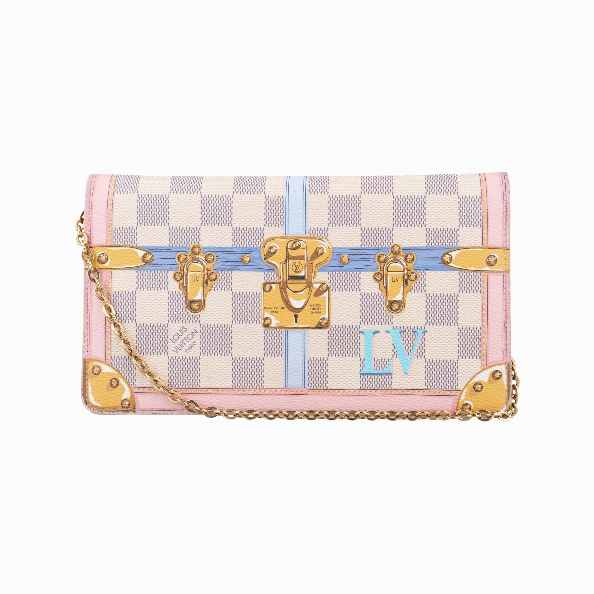 ルイヴィトン Louis Vuitton ショルダーバッグ レディース サマートランク ポシェット ウィークエンド アズール×マルチ ダミエキャンバス N60108 UB1118