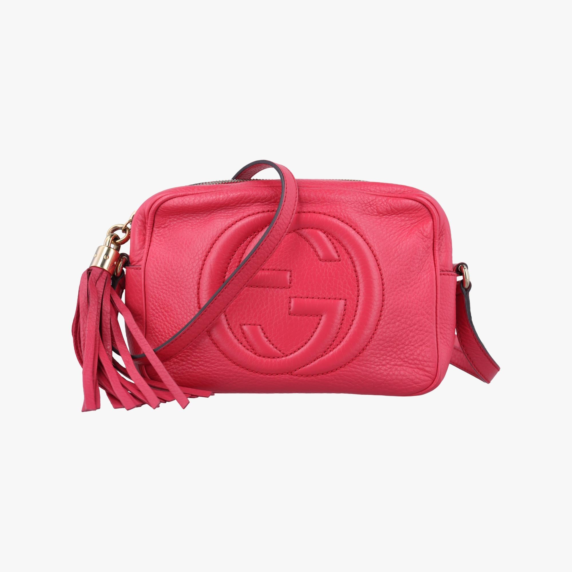 グッチ Gucci ショルダーバッグ レディース ソーホー ローズ レッド レザー 308364 A014048501