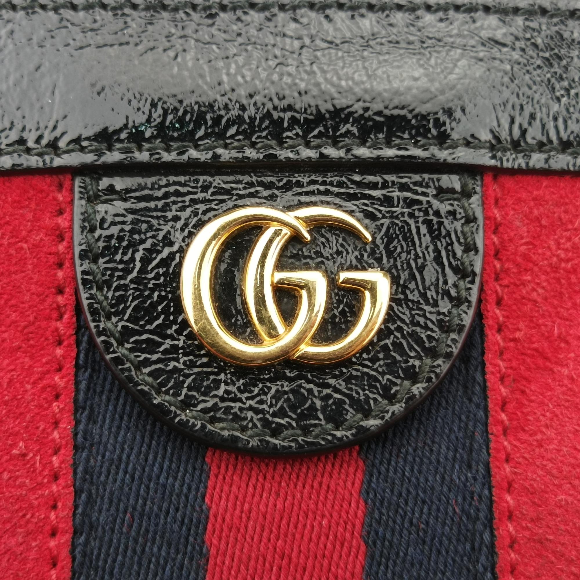 グッチ Gucci ショルダーバッグ レディース オフィディア レッド×ブラック スエード×レザー 503877 H024094289