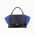 セリーヌ Celine ショルダーバッグ レディース トラペーズミディアム ブルー レザー W-VP-0173 W-MP-0173