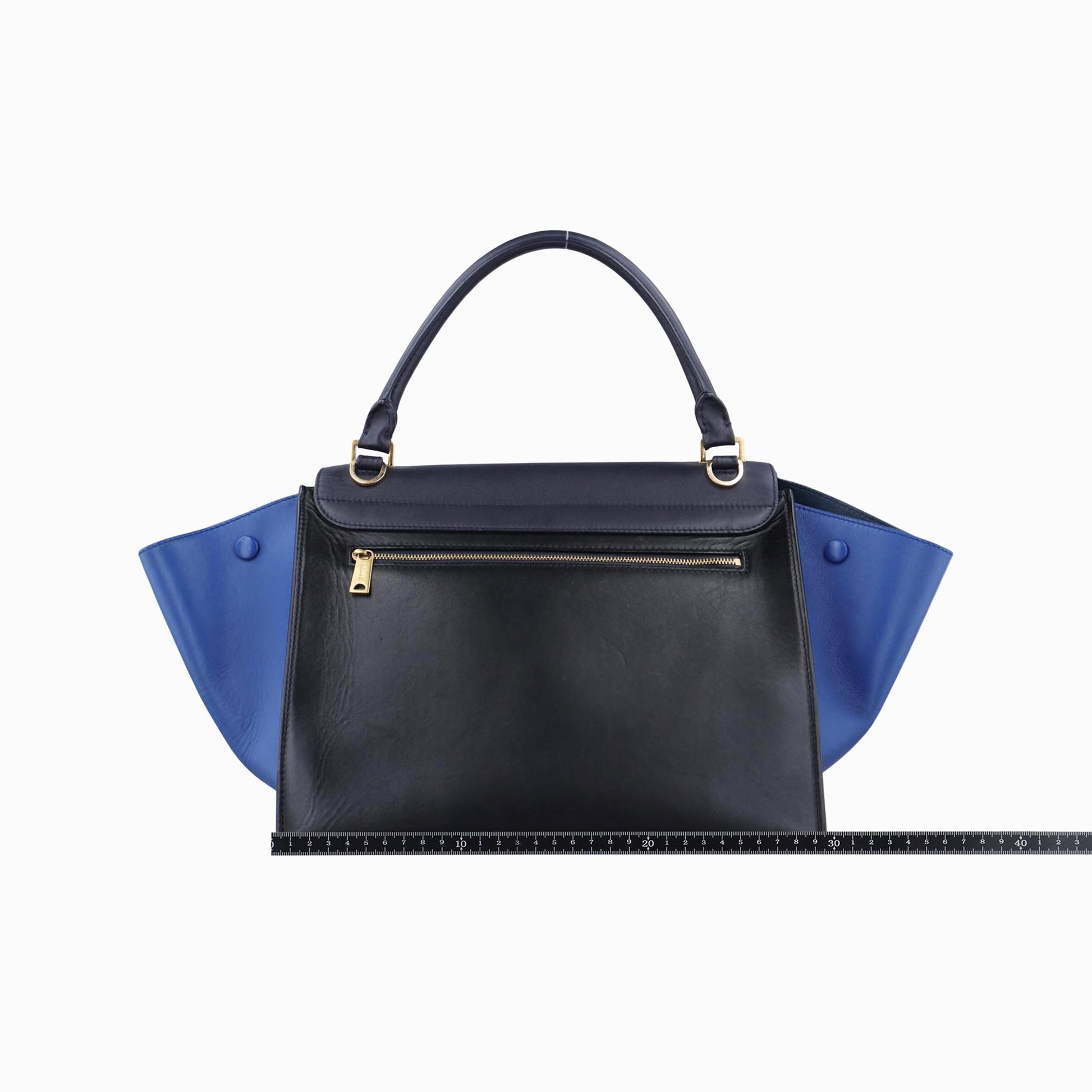 セリーヌ Celine ショルダーバッグ レディース トラペーズミディアム ブルー レザー W-VP-0173 W-MP-0173