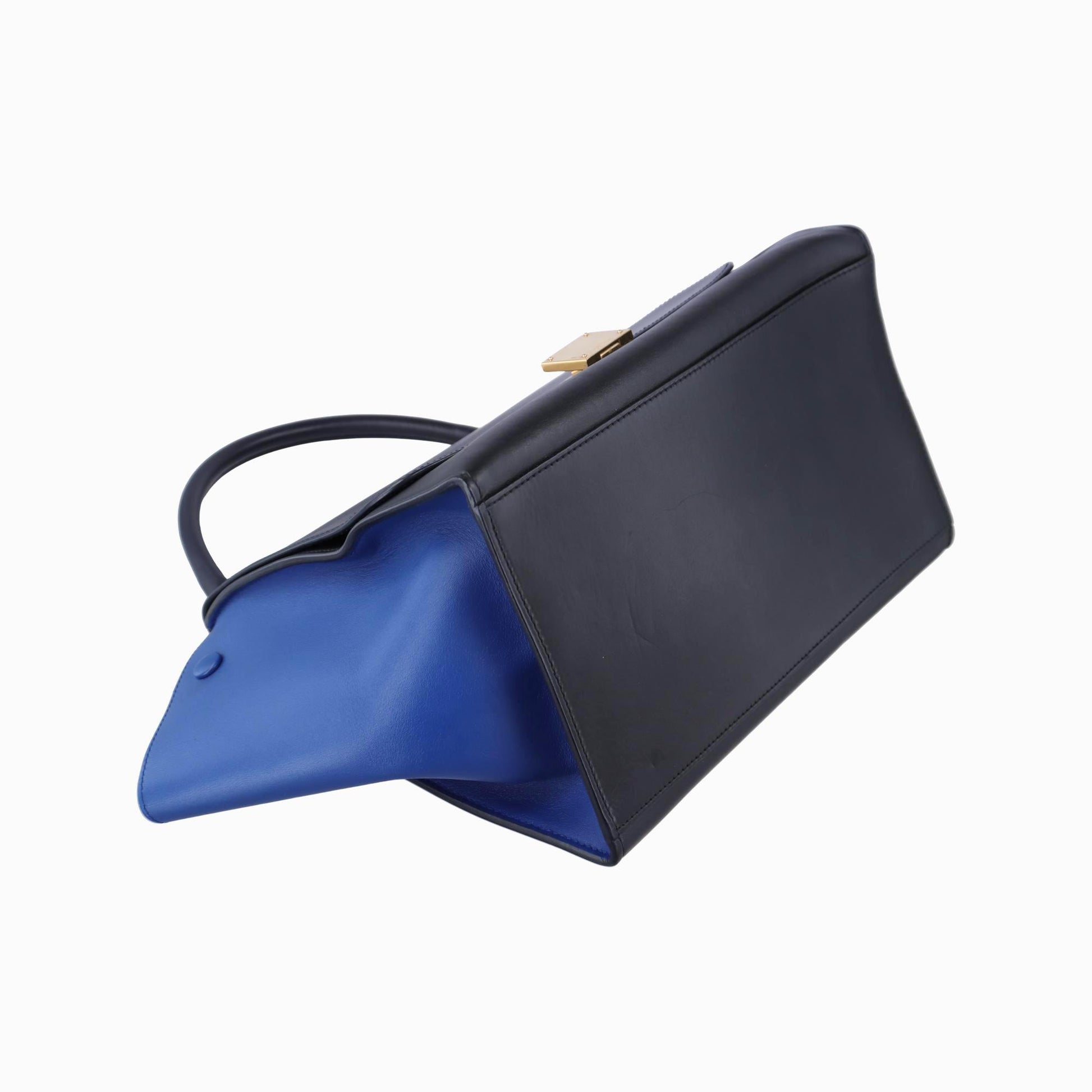 セリーヌ Celine ショルダーバッグ レディース トラペーズミディアム ブルー レザー W-VP-0173 W-MP-0173