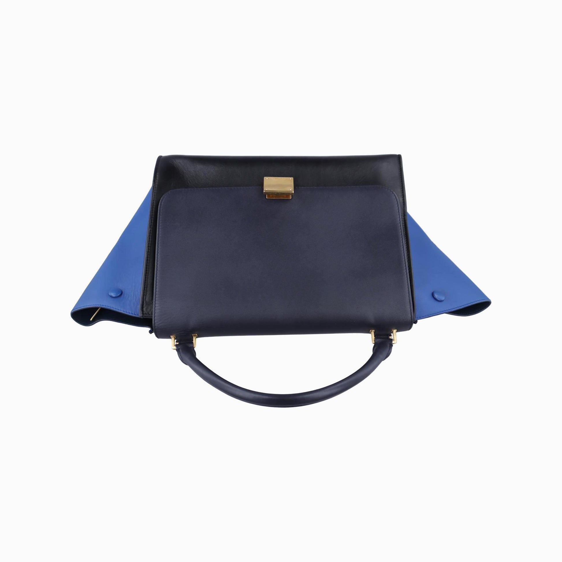 セリーヌ Celine ショルダーバッグ レディース トラペーズミディアム ブルー レザー W-VP-0173 W-MP-0173