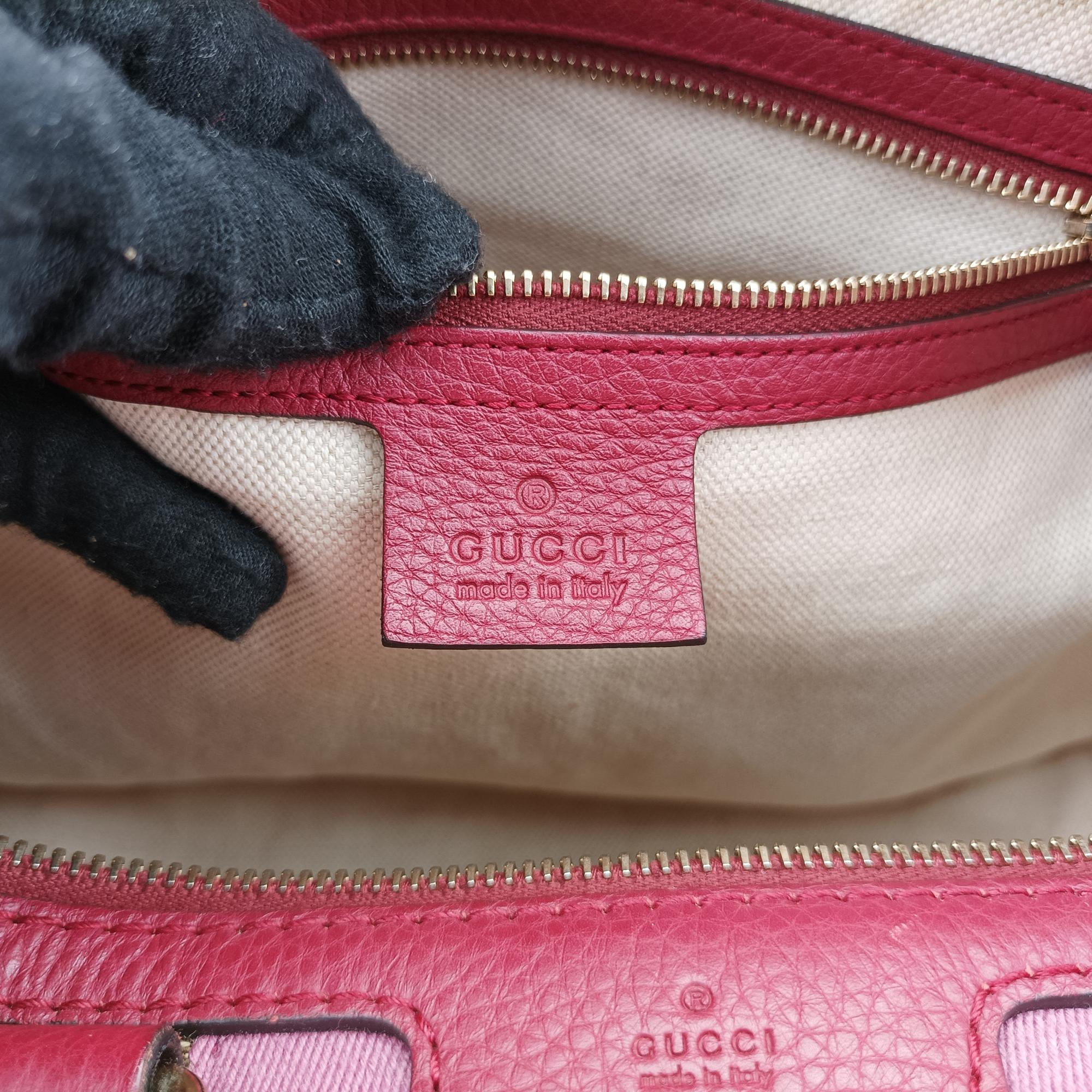 グッチ Gucci ボストンバッグ レディース シェリーライン ボストン ベージュ×ピンク×レッド キャンバス 247205 I018332117