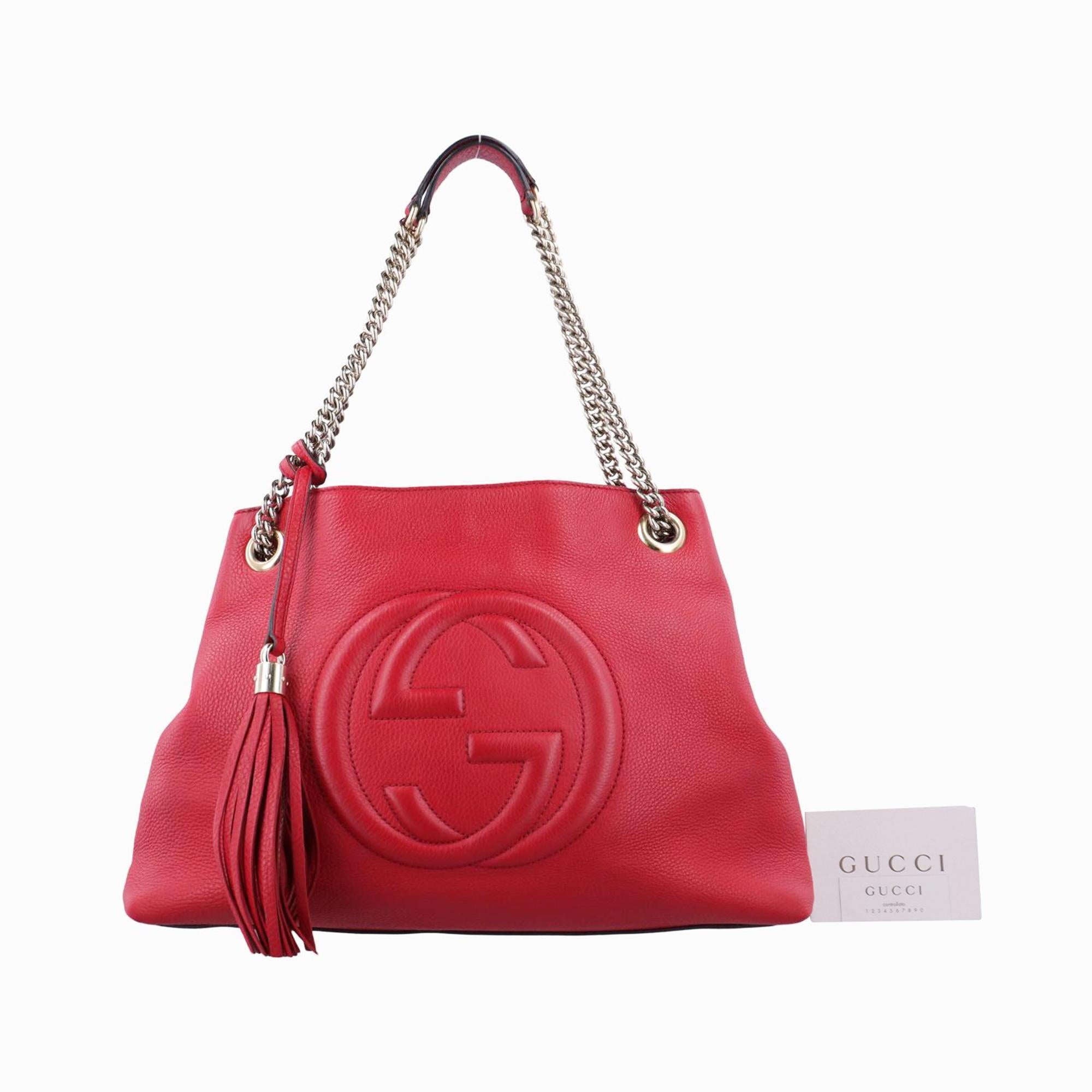 グッチ Gucci ショルダーバッグ レディース ソーホー レッド レザー 308982 E018615703