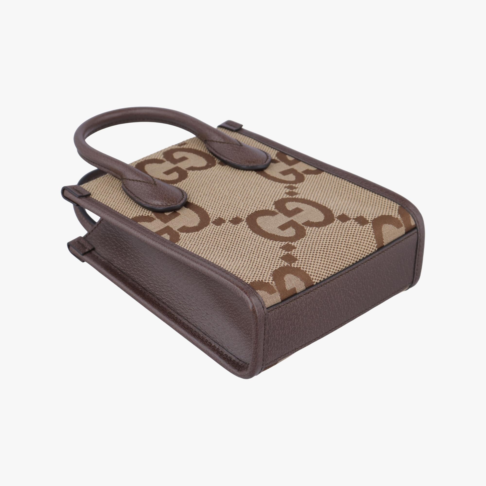 グッチ Gucci ショルダーバッグ レディース ジャンボGG ベージュ×ブラウン キャンバス x レザー 699406 G038535937