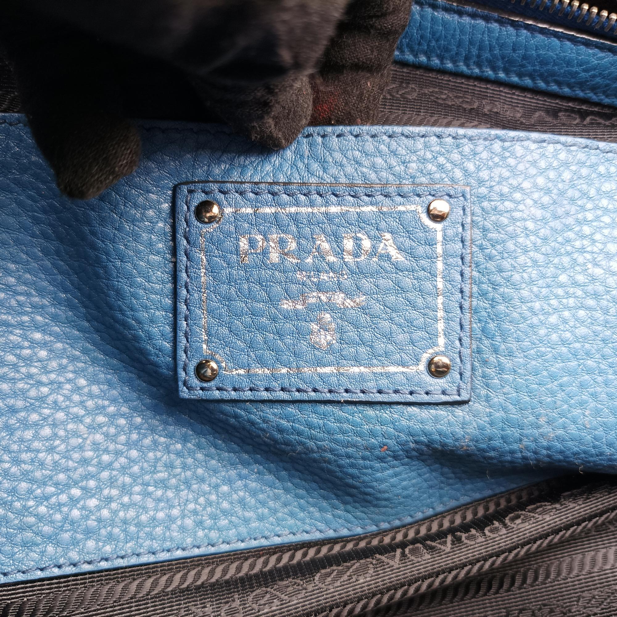 プラダ Prada ショルダーバッグ レディース ヴィッテロ ダイノ ブルー レザー BN2693 58/M 158