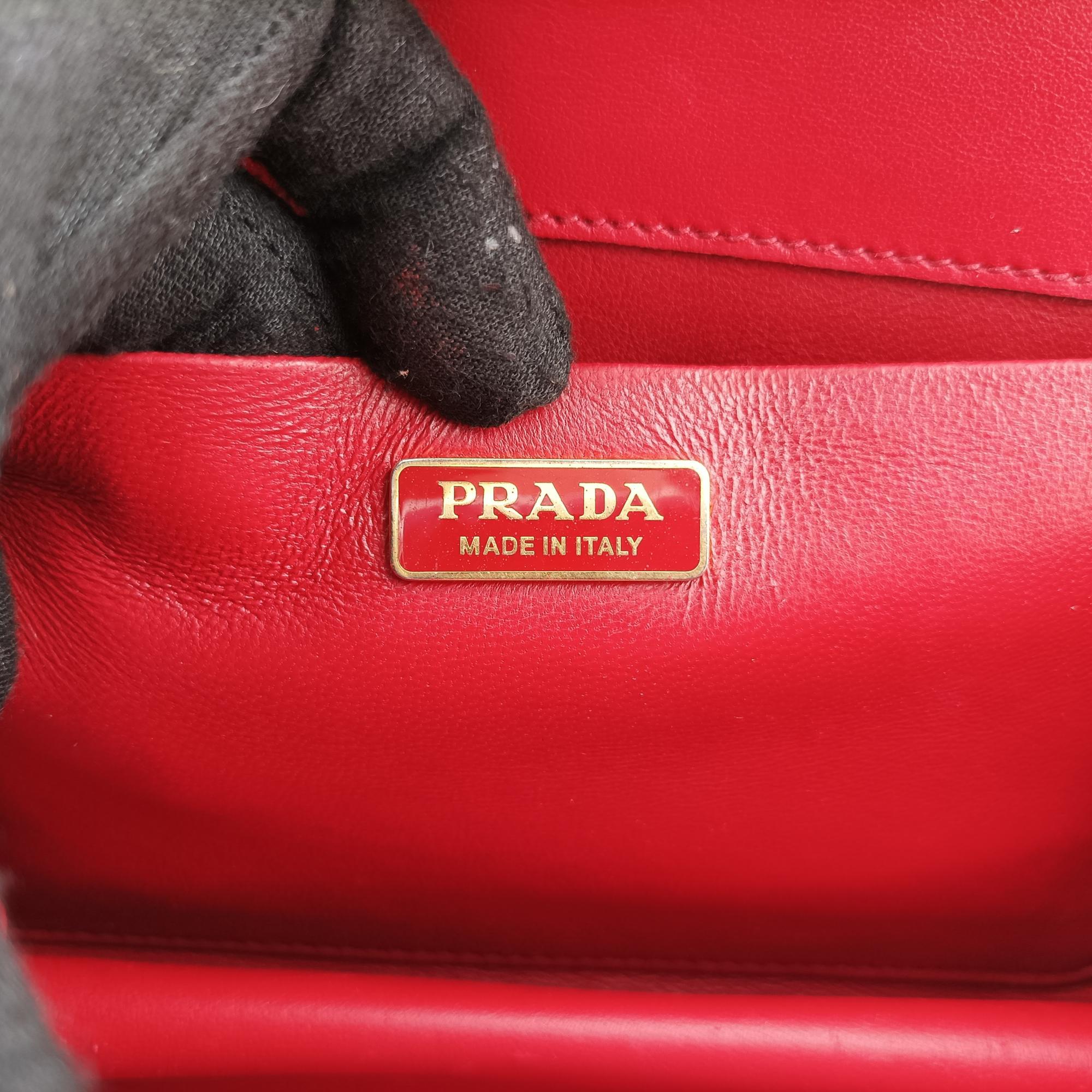 プラダ Prada ショルダーバッグ レディース ヴィテロ　フェニックス レッド サフィアーノレザー 7