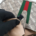 グッチ Gucci ショルダーバッグ レディース バレンシアガ　コラボ　ザ ハッカー プロジェクト ジャッキー 1961 ベージュ×グリーン×レッド PVCコーティングキャンバス 636706 G036795809