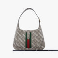 グッチ Gucci ショルダーバッグ レディース バレンシアガ　コラボ　ザ ハッカー プロジェクト ジャッキー 1961 ベージュ×グリーン×レッド PVCコーティングキャンバス 636706 G036795809