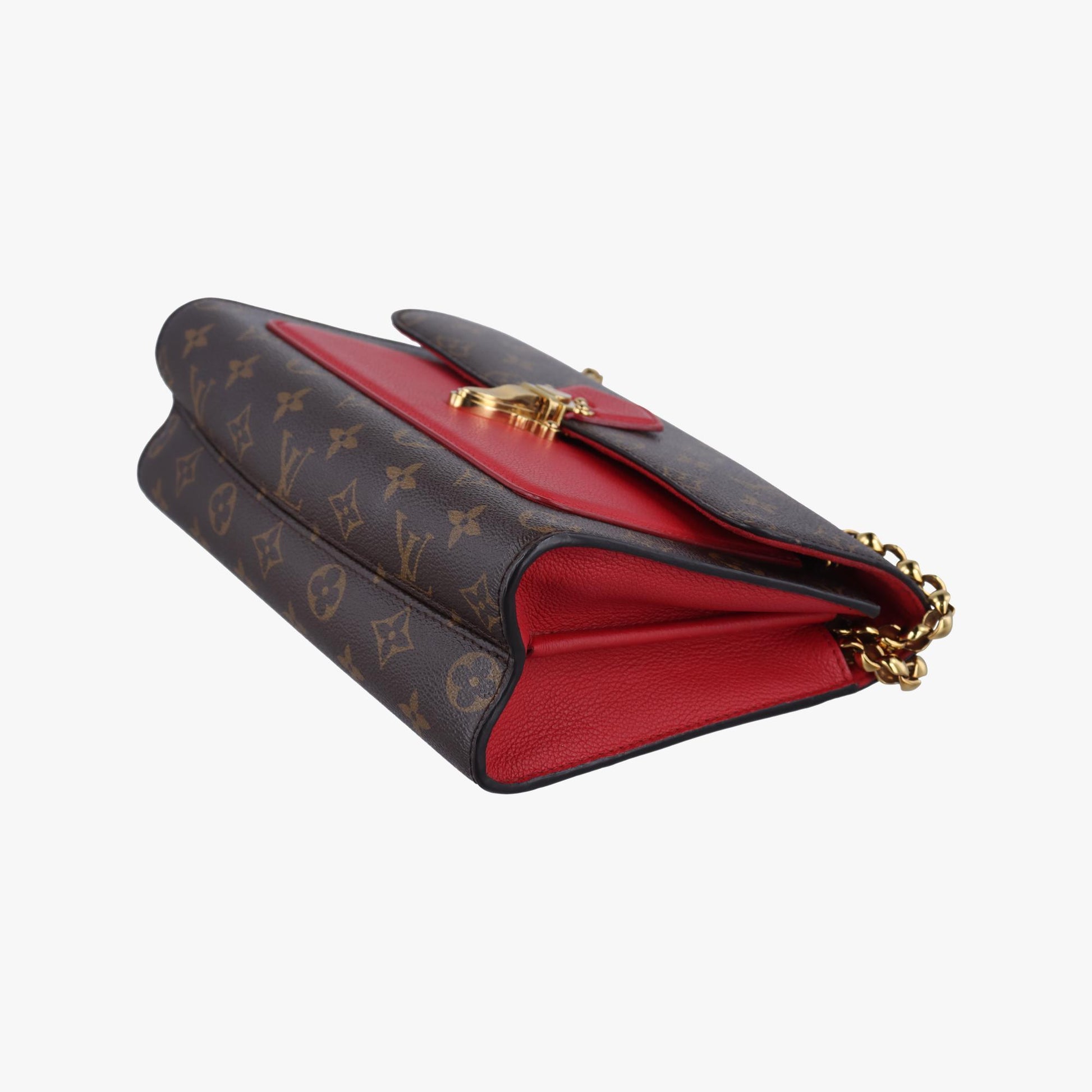 ルイヴィトン Louis Vuitton ショルダーバッグ レディース ヴィクトワール モノグラム/ブラウン系×スリーズ モノグラムキャンバス×カーフレザー M41731 CA41280