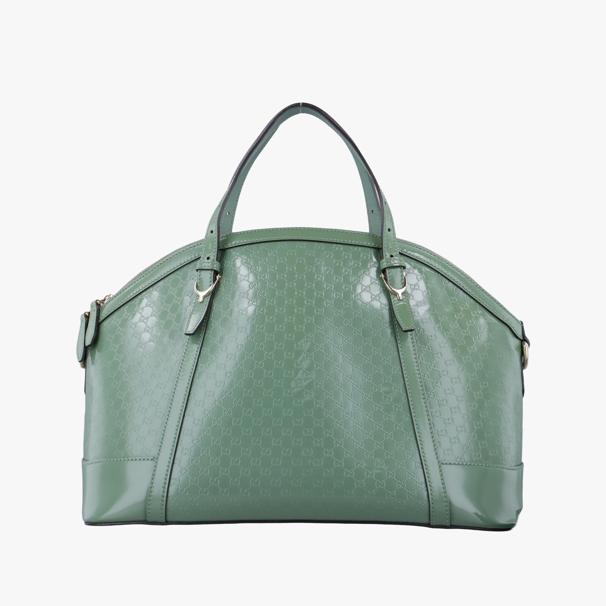 グッチ Gucci ショルダーバッグ レディース マイクログッチシマ グリーン パテント 309614 I015439738