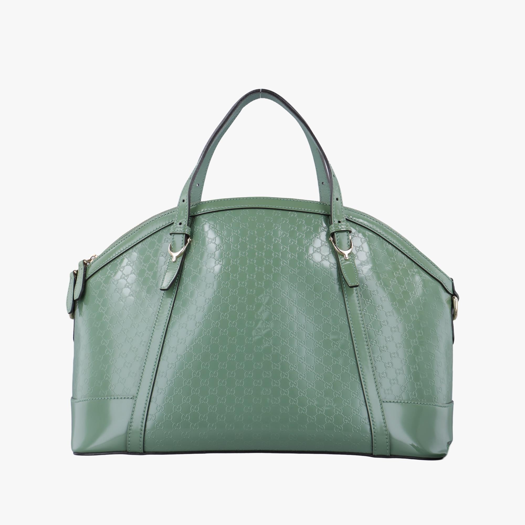 グッチ Gucci ショルダーバッグ レディース マイクログッチシマ グリーン パテント 309614 I015439738