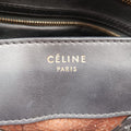 セリーヌ Celine ハンドバッグ レディース ラゲージミニショッパー ブラック×ホワイト×ブラウン レザー×ヘビ革 W-GA-0172