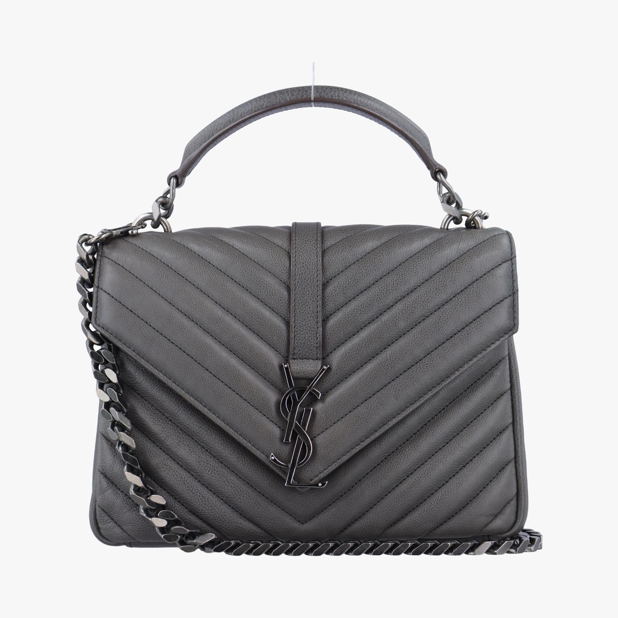 イヴサンローラン Yves saint Laurent ショルダーバッグ レディース カレッジ グレー レザー PMR428056.0617