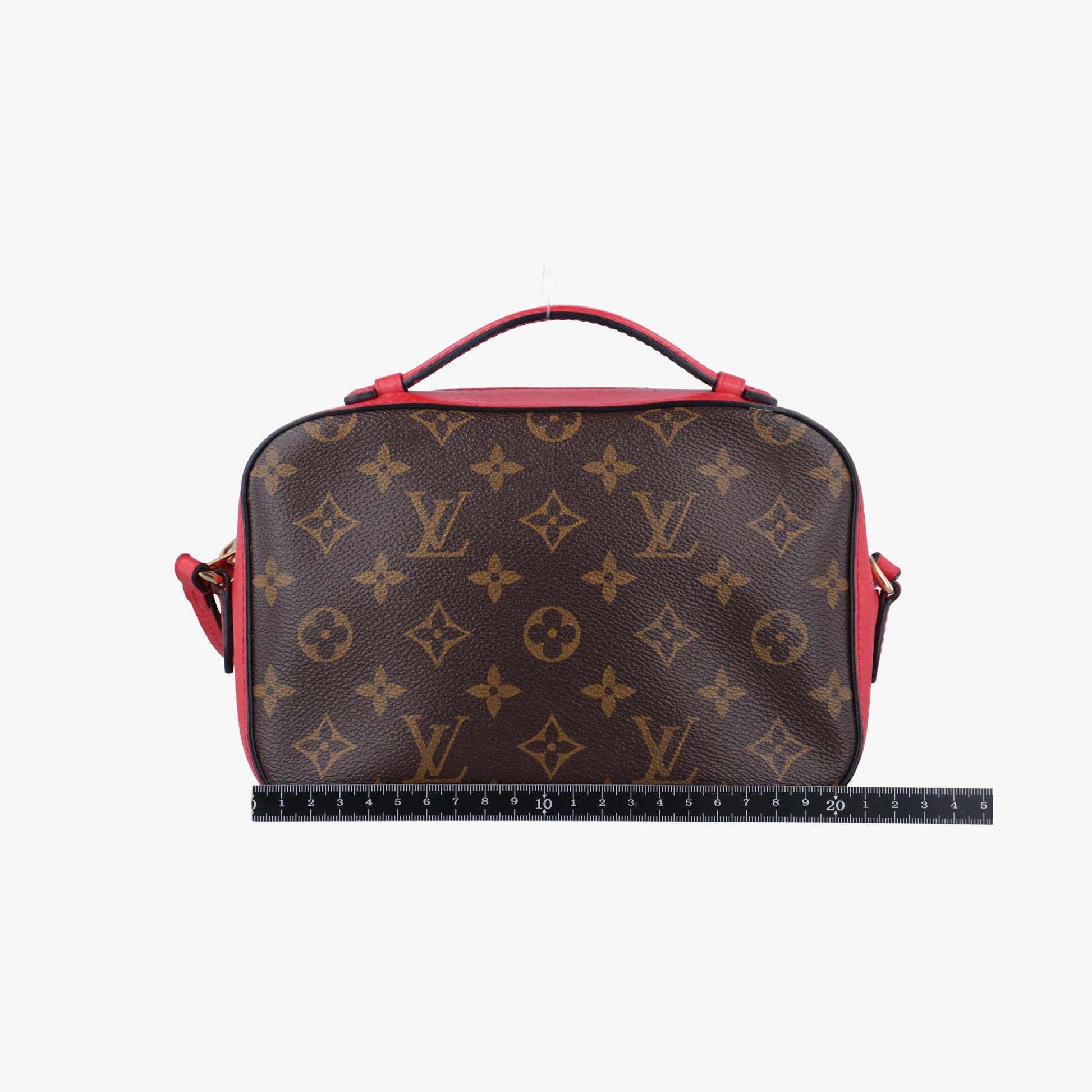 ルイヴィトン Louis Vuitton ショルダーバッグ レディース サントンジュ モノグラム/ブラウン系×コクリコ モノグラムキャンバス×カーフレザー M43556 CA2148