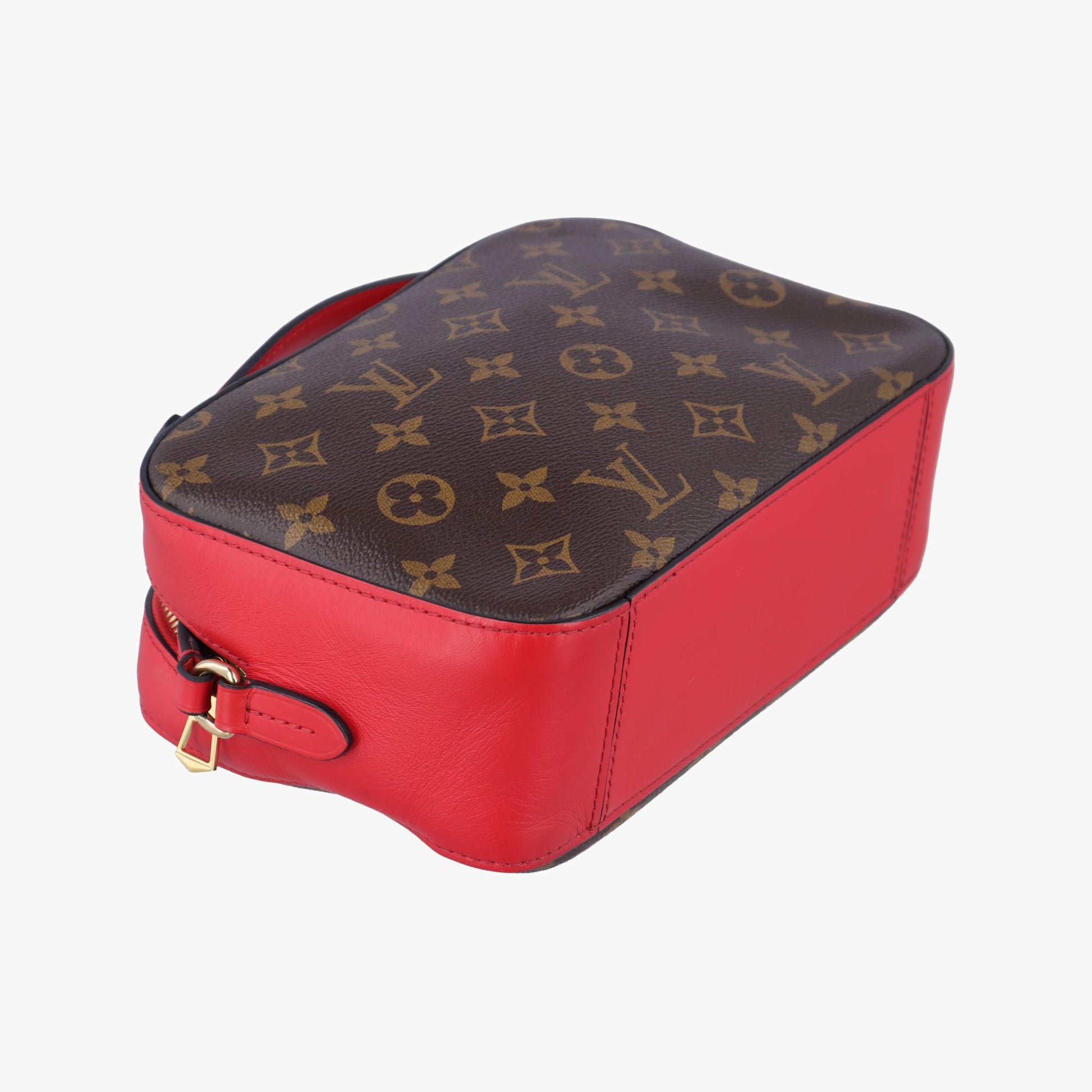 ルイヴィトン Louis Vuitton ショルダーバッグ レディース サントンジュ モノグラム/ブラウン系×コクリコ モノグラムキャンバス×カーフレザー M43556 CA2148