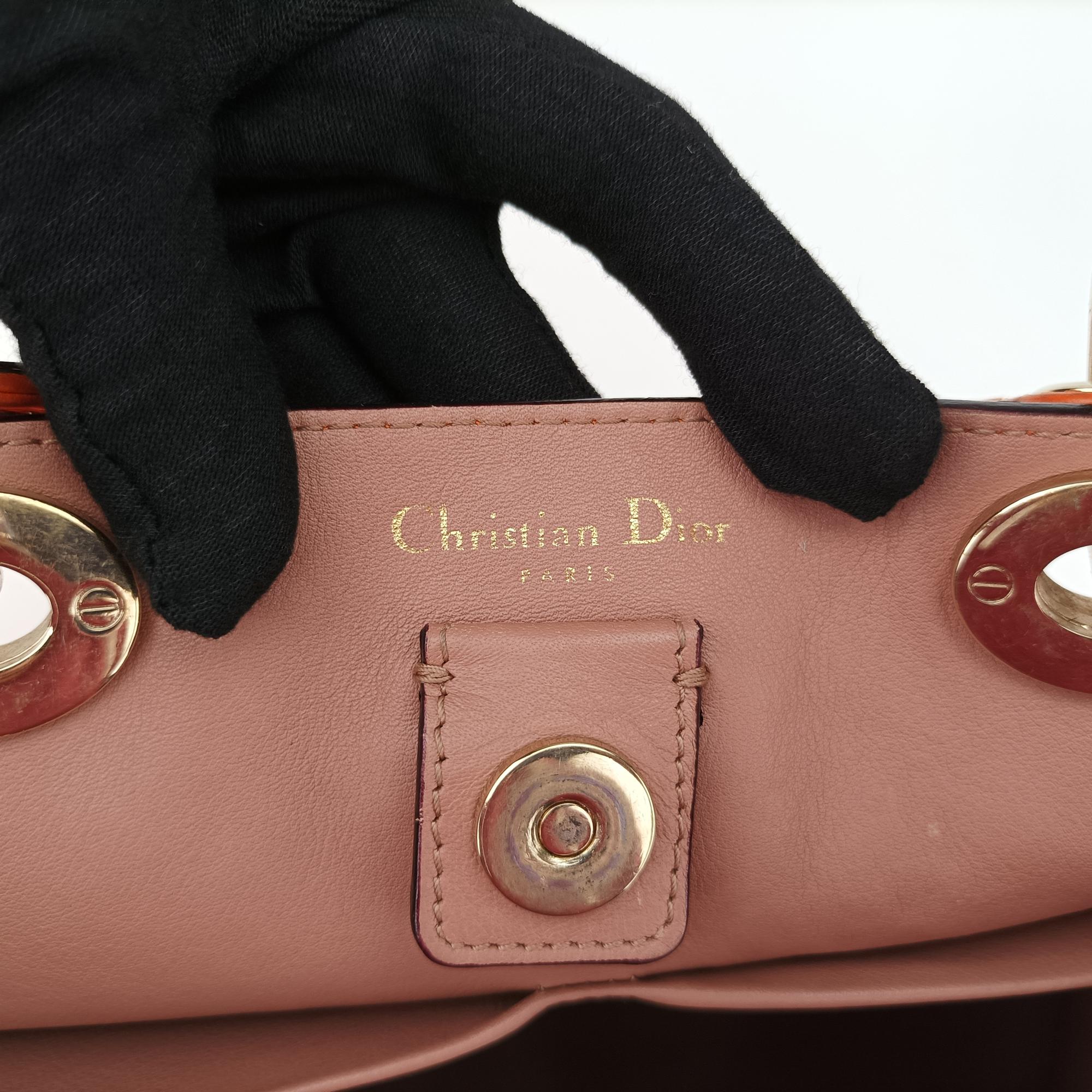 クリスチャンディオール Christian Dior ショルダーバッグ レディース ディオリッシモ オレンジ レザー 19-MA-0172