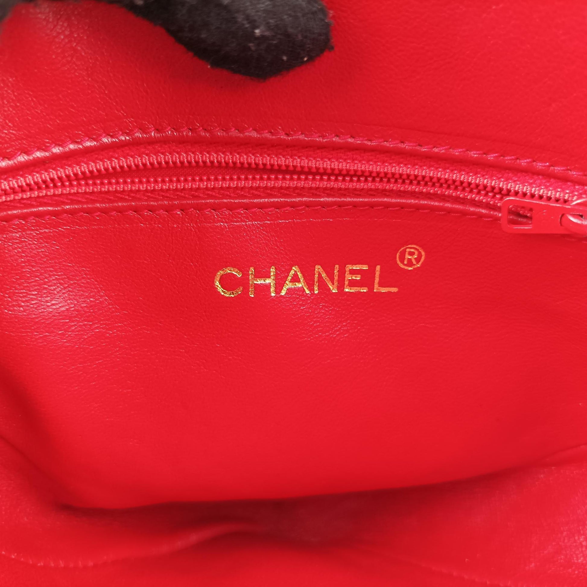 シャネル Chanel ショルダーバッグ レディース ヴィンテージ ダイヤモンドタッセル レッド ラムスキン 1147507