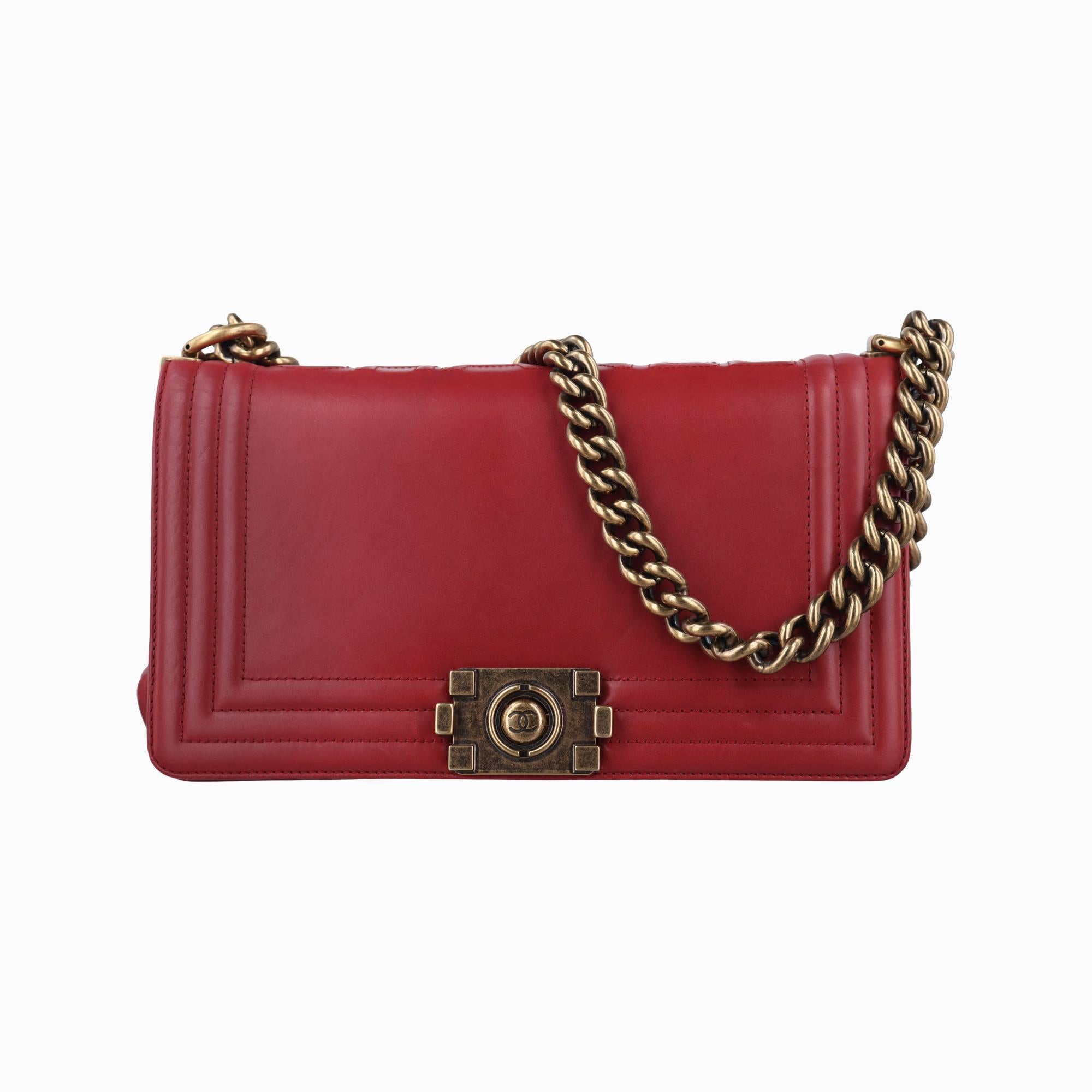 シャネル Chanel ショルダーバッグ レディース ボーイシャネル レッド ラムスキン A66713 15332867