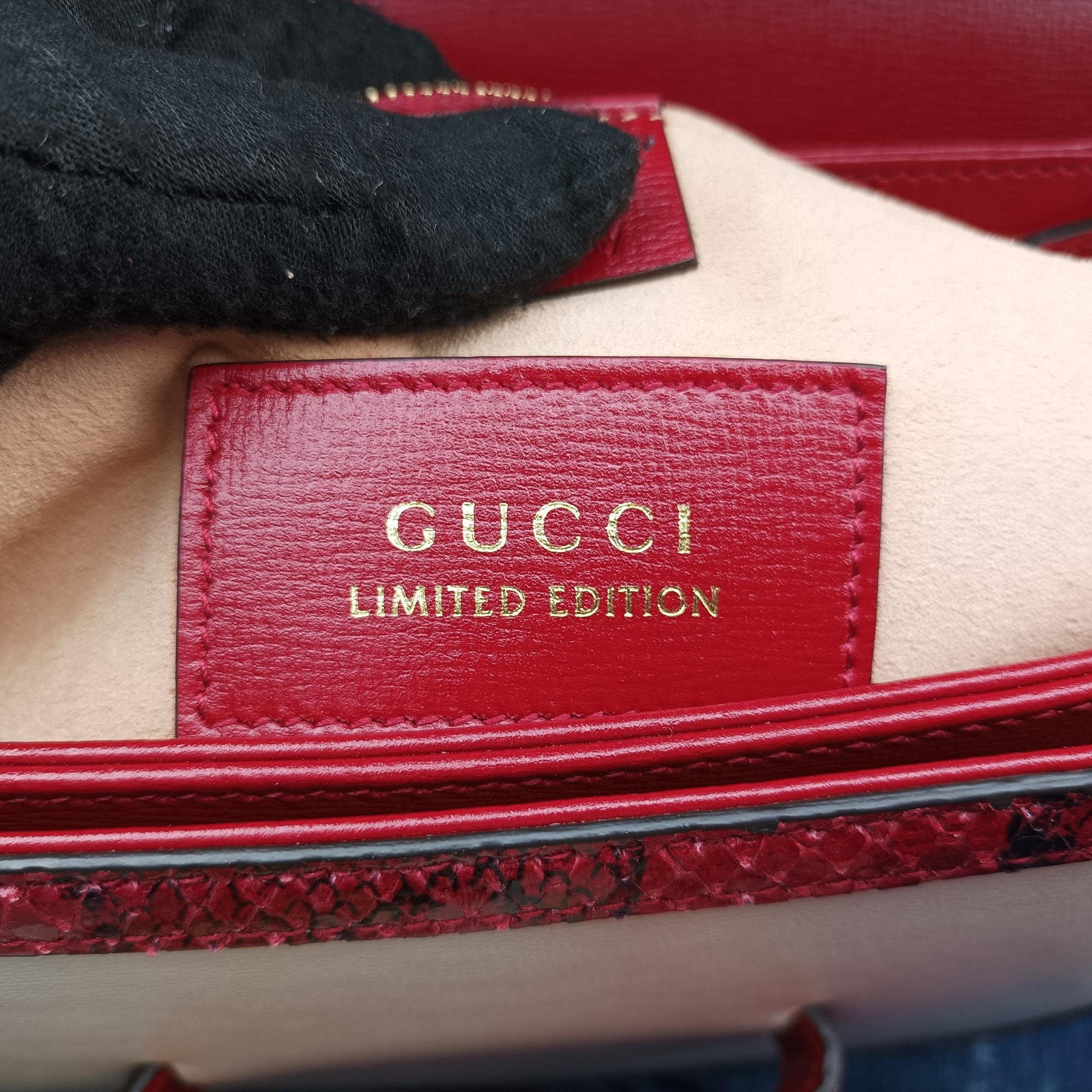 グッチ Gucci ショルダーバッグ レディース ホースビット 1955 ホワイト×レッド レザー×ヘビ革 602204 F035381179