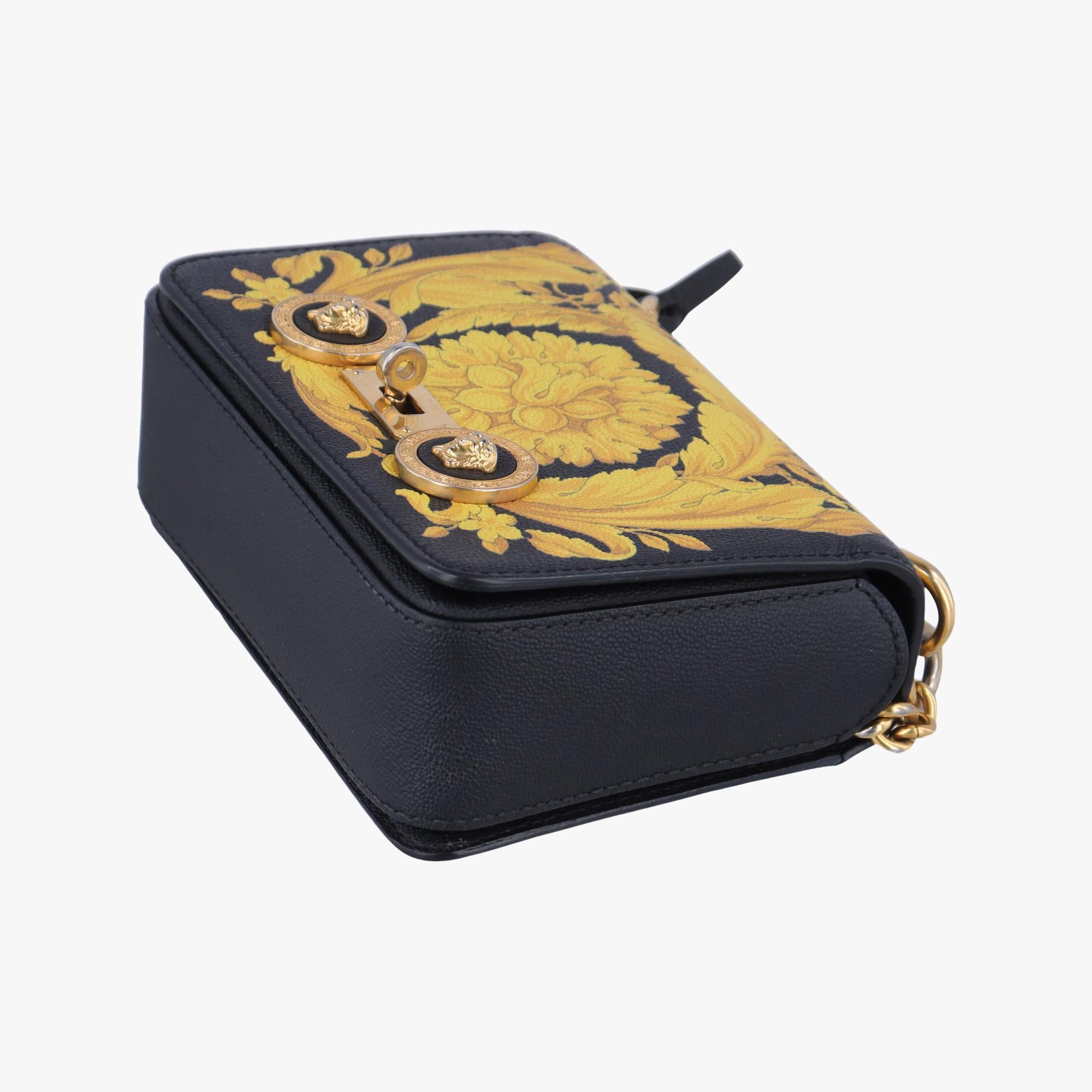 ヴェルサーチェ(ヴェルサーチ) VERSACE ショルダーバッグ レディース バロック ブラック×イエロー レザー CLG 371932143539