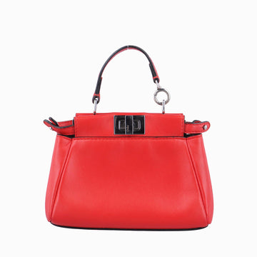 フェンディ Fendi ショルダーバッグ レディース マイクロピーカブー レッド レザー 8M0355-K47-159-0501