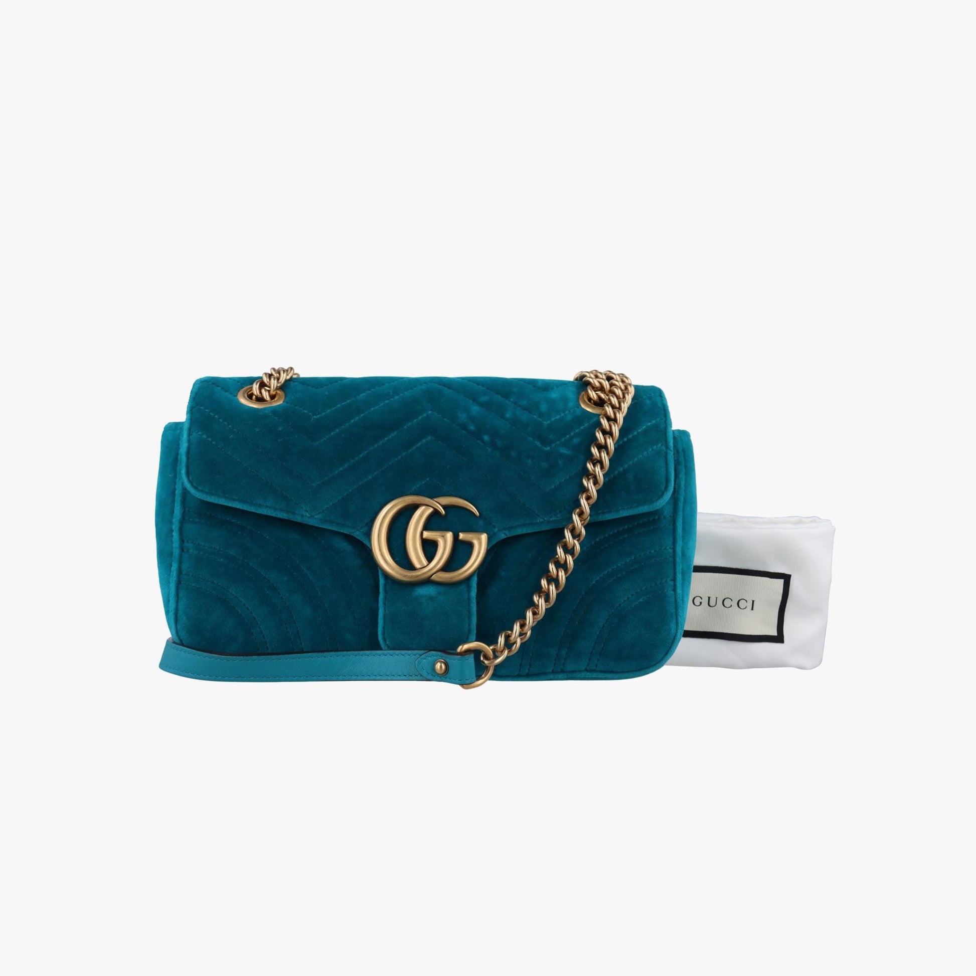 グッチ Gucci ショルダーバッグ レディース GGマーモント ブルー ベロア 443497 C024822135