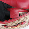 グッチ Gucci ショルダーバッグ レディース レディ ウェブ ブラウン×レッド キャンバス×レザー 383848 G019079448