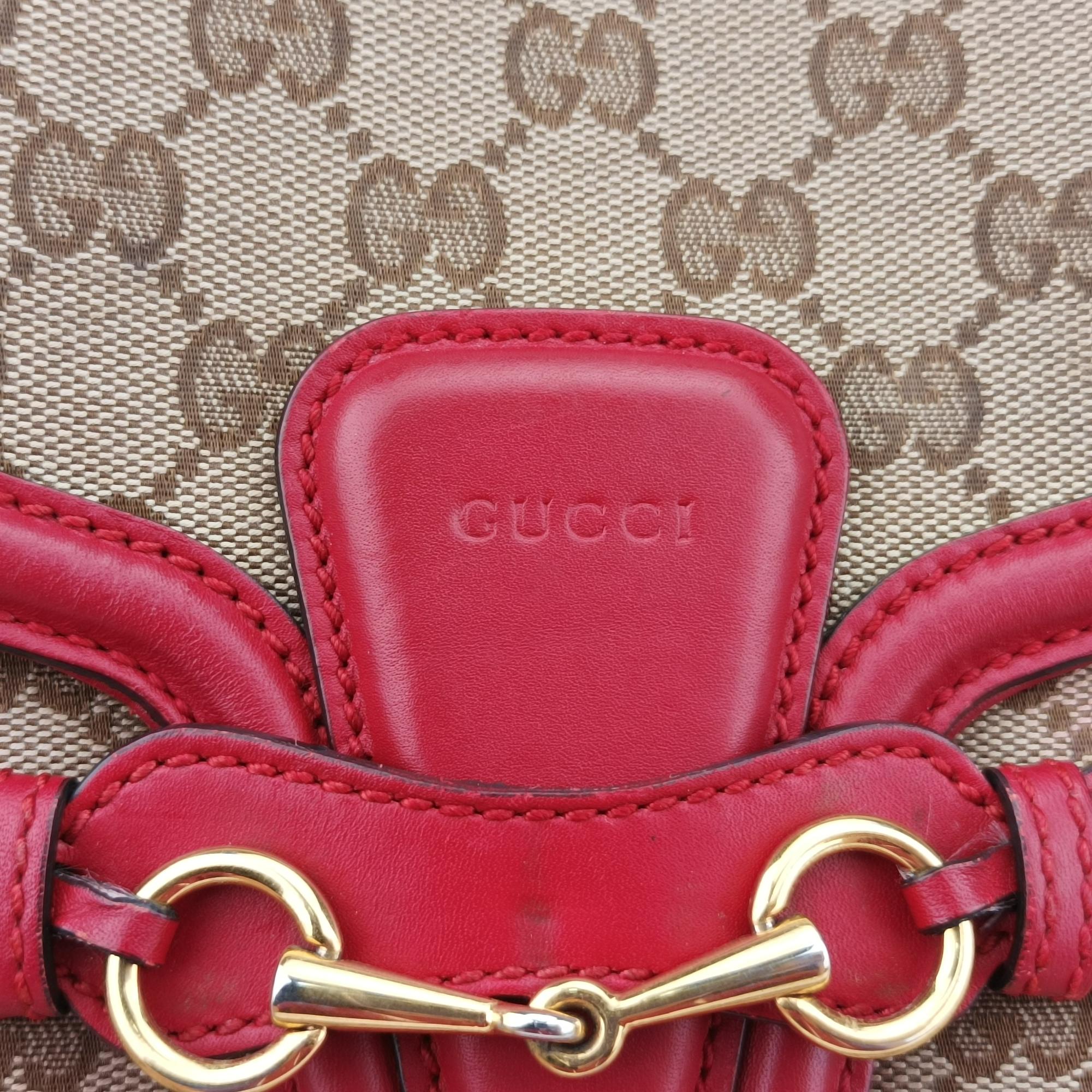 グッチ Gucci ショルダーバッグ レディース レディ ウェブ ブラウン×レッド キャンバス×レザー 383848 G019079448