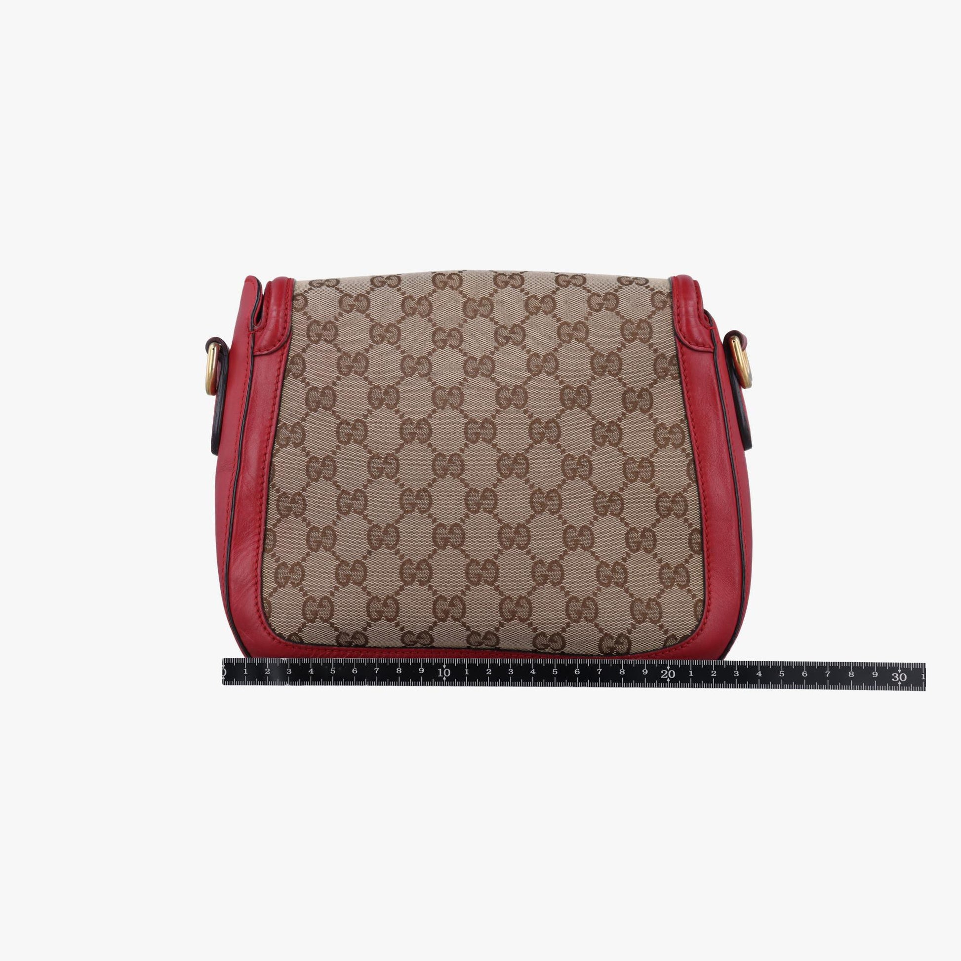 グッチ Gucci ショルダーバッグ レディース レディ ウェブ ブラウン×レッド キャンバス×レザー 383848 G019079448