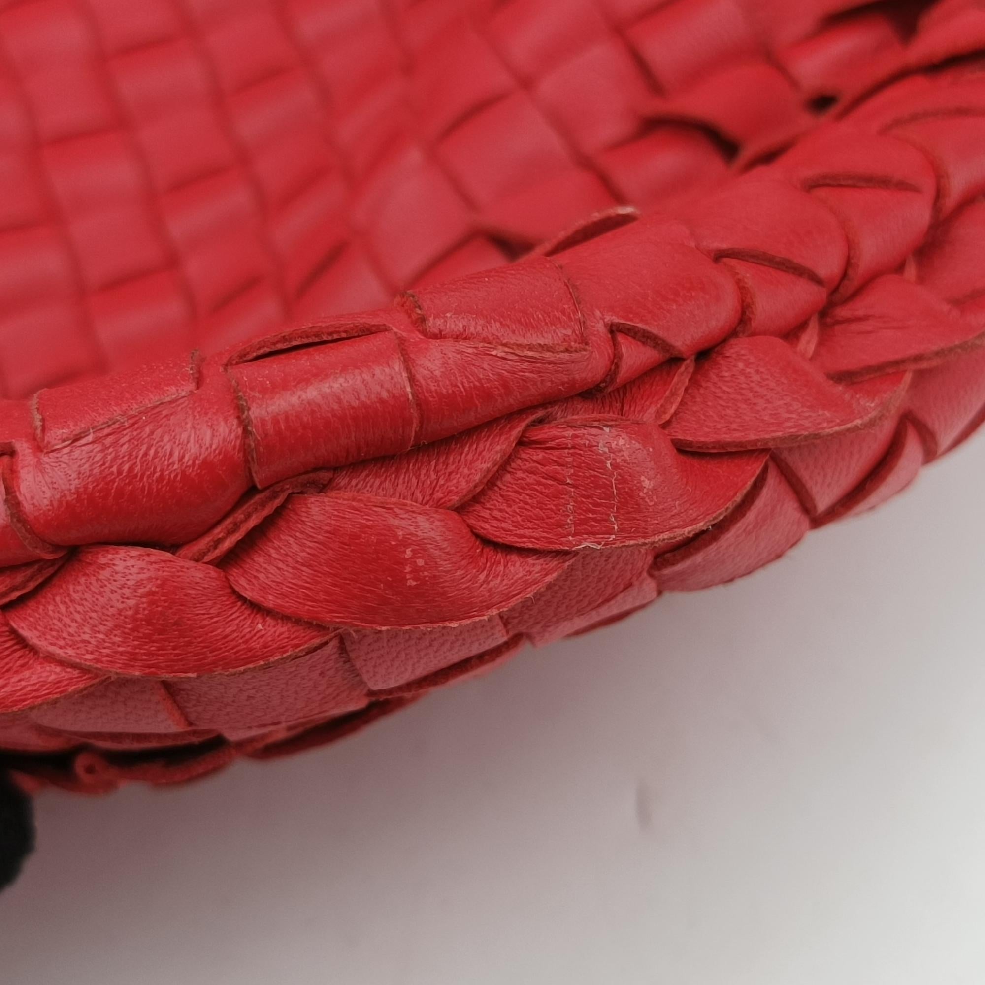 ボッテガヴェネタ Bottega Veneta ハンドバッグ レディース イントレチャート レッド レザー B02629879