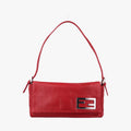 フェンディ Fendi ショルダーバッグ レディース FFバックル バゲット レッド ラムスキン 2211 26776 009