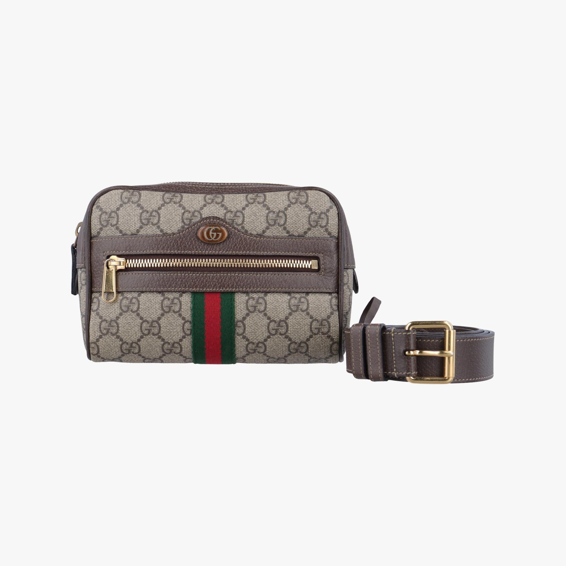 グッチ Gucci ボディバッグ/ウェストバッグ レディース オフィディア ブラウン×レッド×グリーン PVCコーティングキャンバス×レザー 517076 F031061559