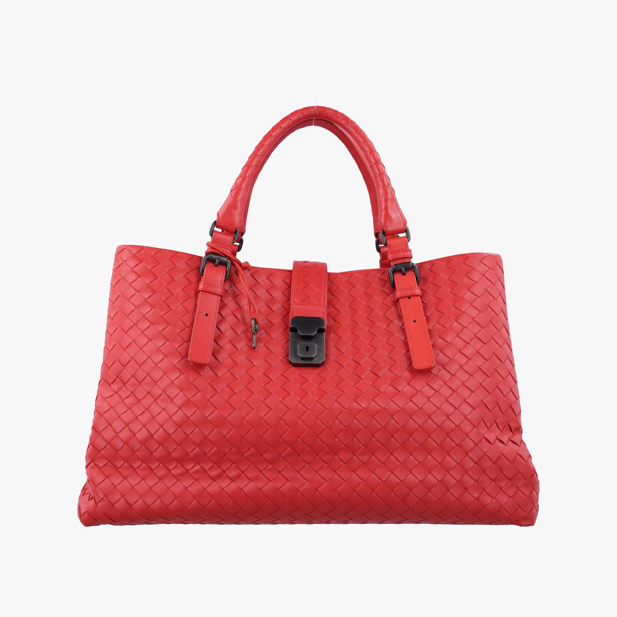 ボッテガヴェネタ Bottega Veneta ハンドバッグ レディース ローマ レッド ラムスキン 171265 VQ130 6509 EPEV 2011 3371 B