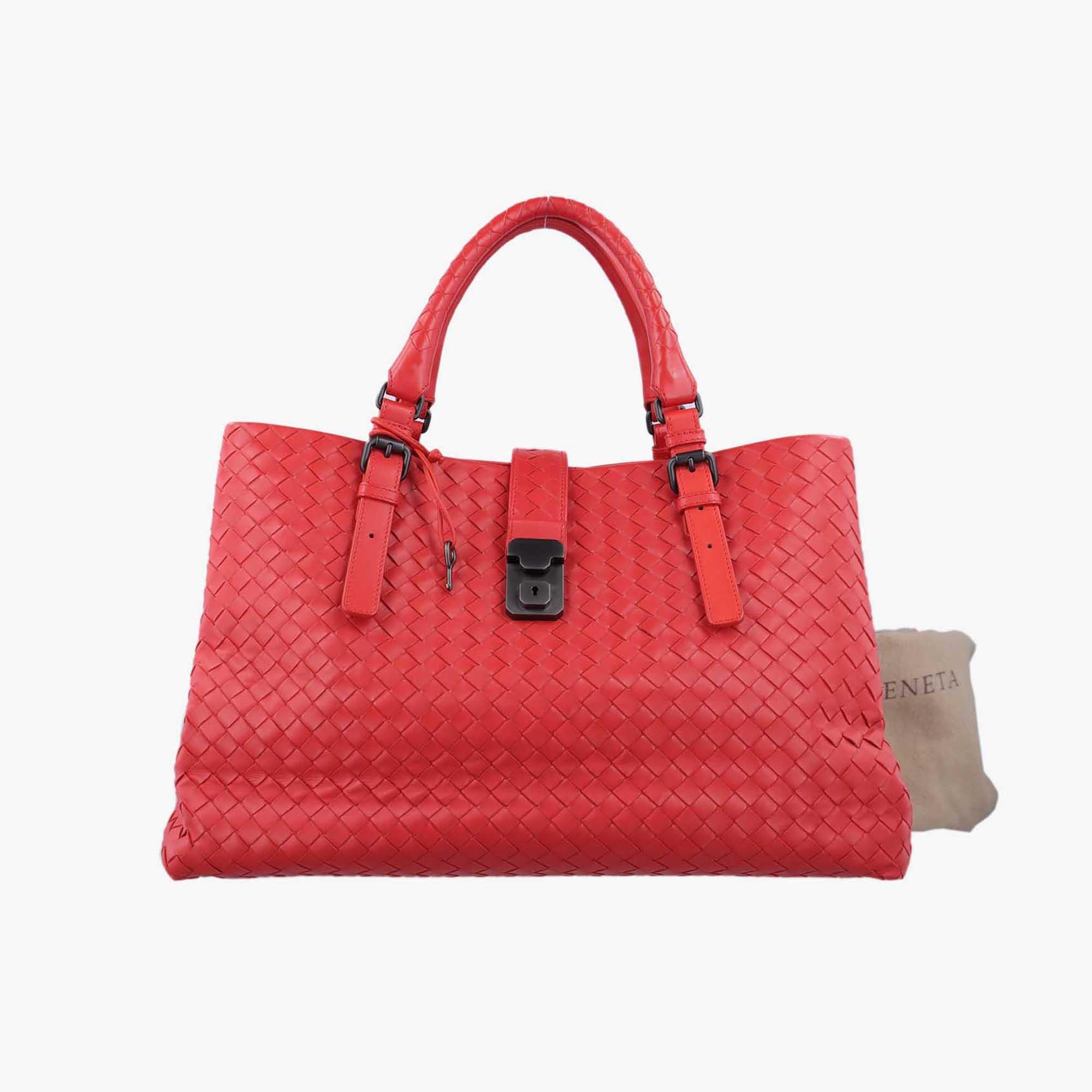 ボッテガヴェネタ Bottega Veneta ハンドバッグ レディース ローマ レッド ラムスキン 171265 VQ130 6509 EPEV 2011 3371 B