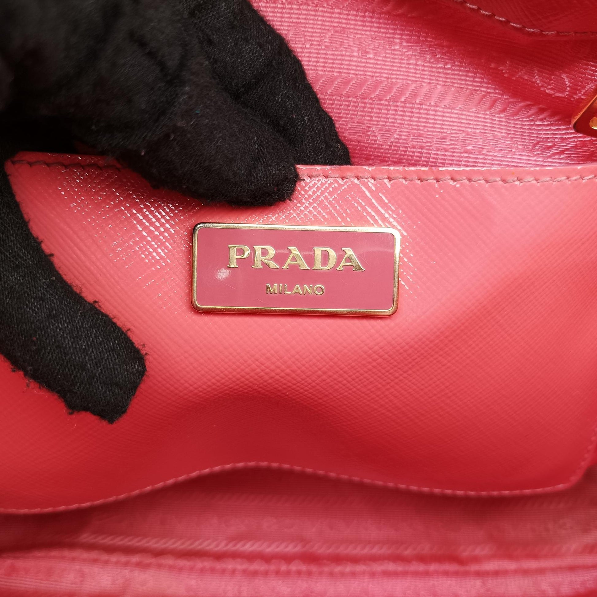 プラダ Prada ショルダーバッグ レディース プロムナード オレンジ サフィアーノ レザー 25