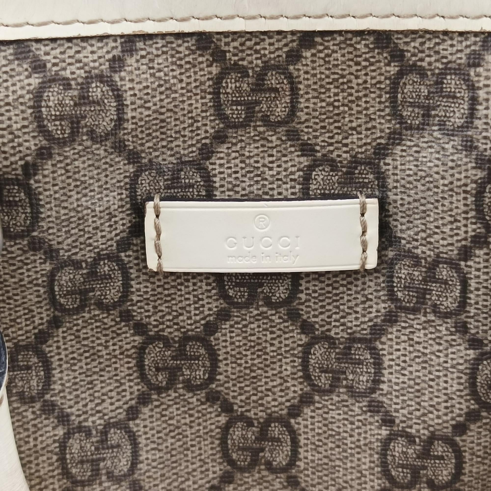 グッチ Gucci ボストンバッグ レディース GGプラス GGスプリーム ベージュ×ホワイト PVCコーティングキャンバス×レザー 193604 I2915070